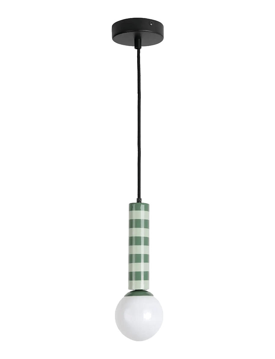 Leitmotiv - Pendant Lamp Rayado - lampes suspendues - jungle green & grayed jade - 2