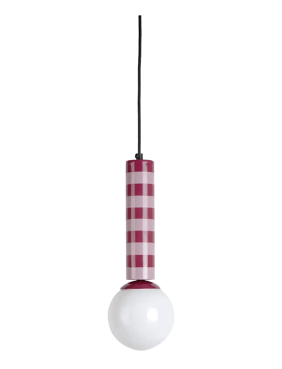 Leitmotiv - Pendant Lamp Rayado - taklampor - dark mauve & soft lavender - 1