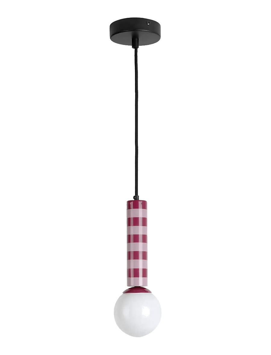 Leitmotiv - Pendant Lamp Rayado - taklampor - dark mauve & soft lavender - 2
