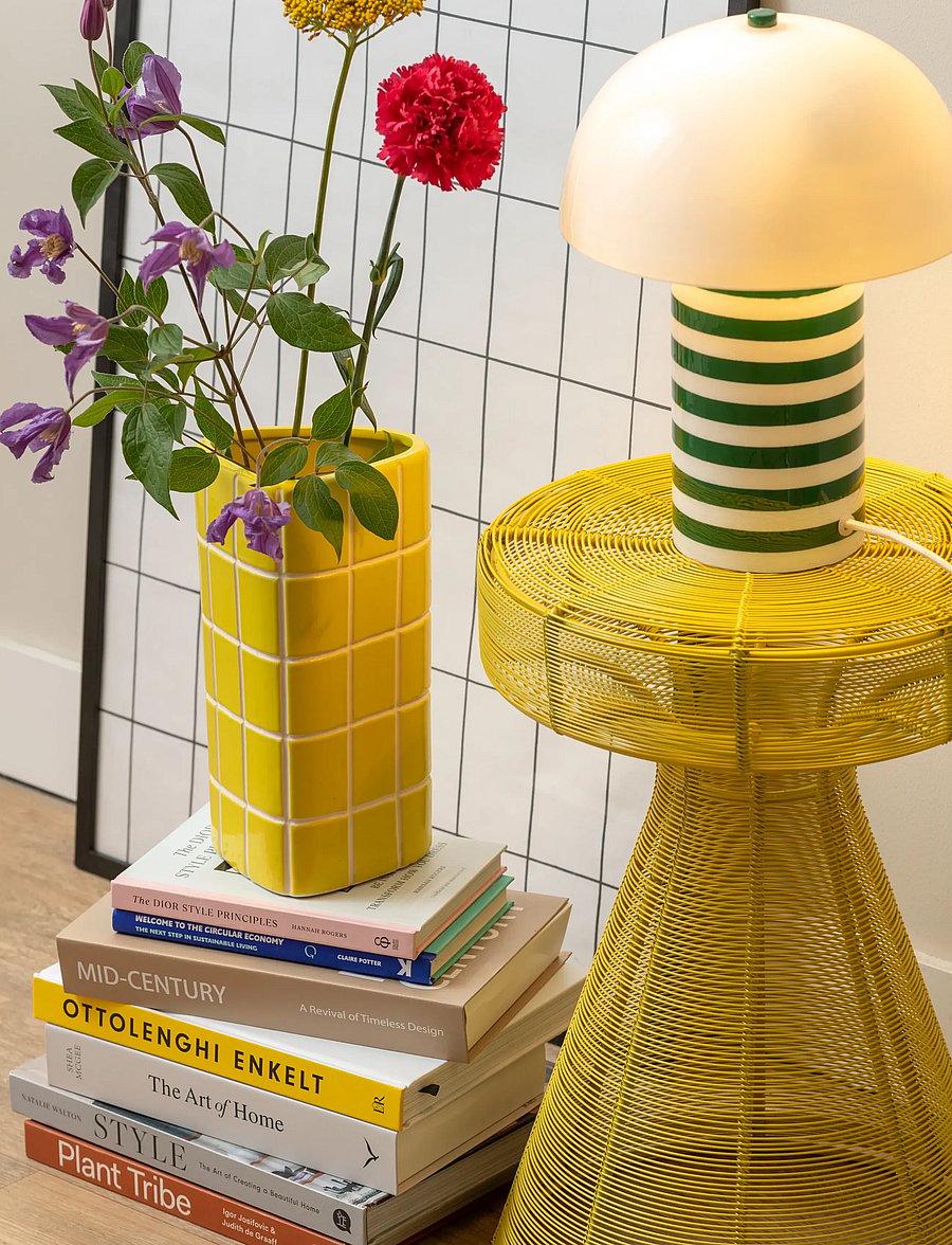 Leitmotiv - Table Lamp Rayado Retro - laualambid - green/white - 5