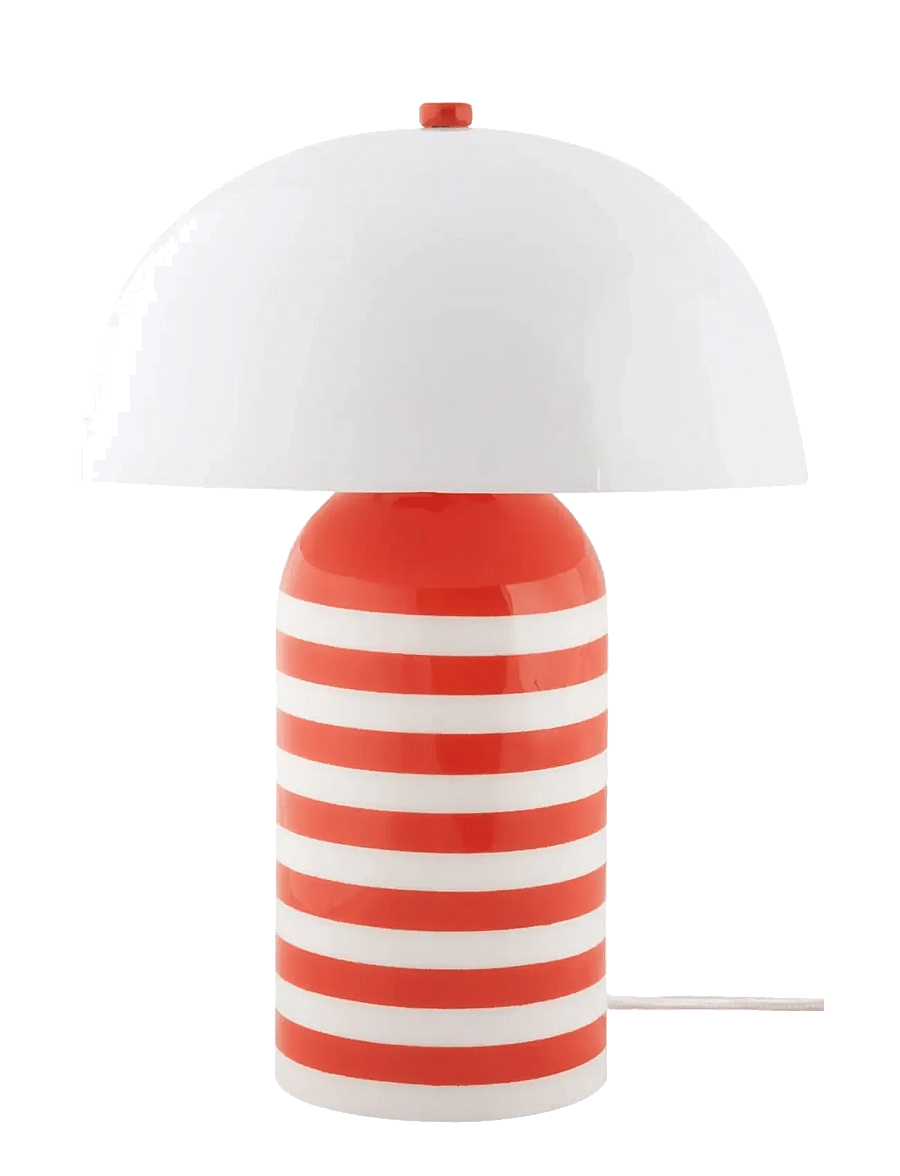 Leitmotiv - Table Lamp Rayado Retro - laualambid - orange/white - 1