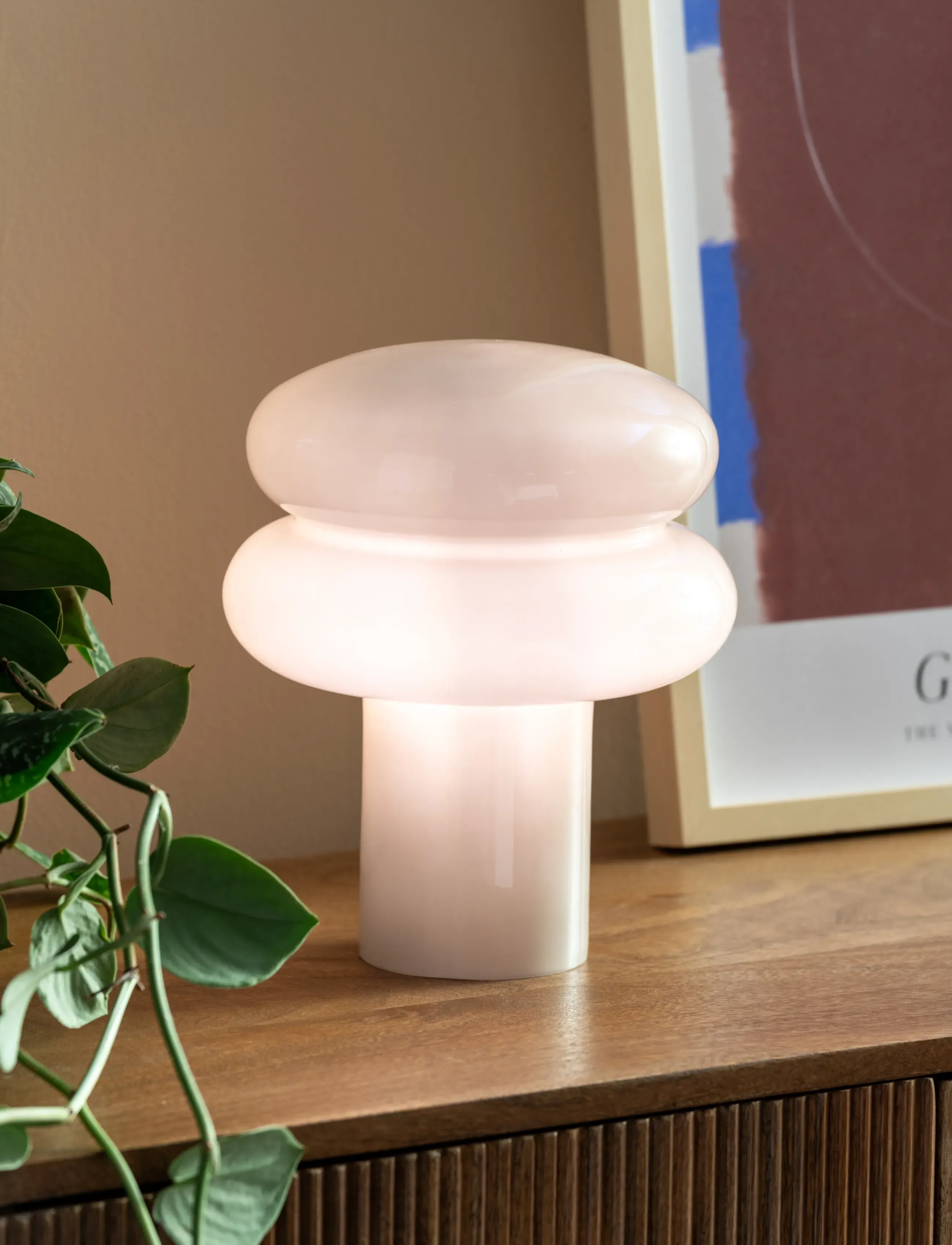 Leitmotiv Table Lamp Incesante Double Ring, H24 cm, Grey, Lamper > Bordlamper, Unisex