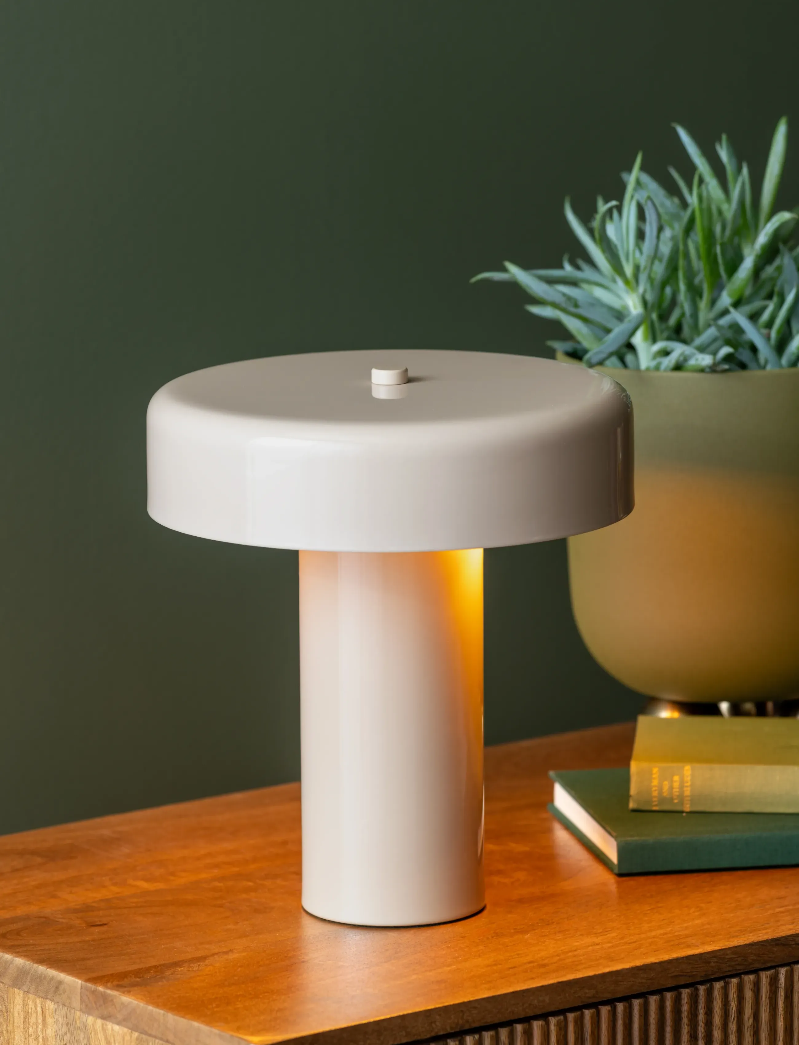 Leitmotiv Table Lamp Riqueza Palo, H26 cm, Grey, Lamper > Bordlamper, Unisex