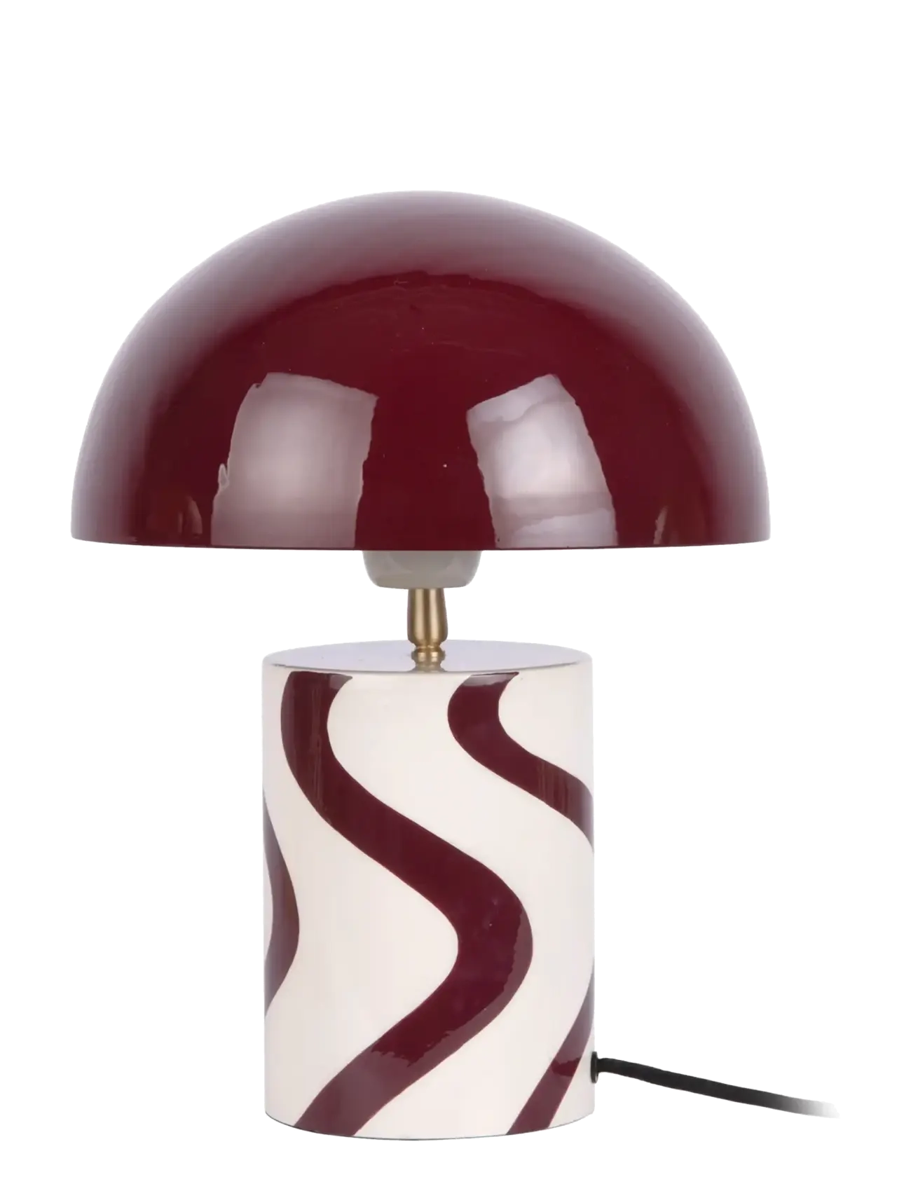 Leitmotiv Table lamp Dublin - Lampen - BURGUNDY RED W. OFF WHITE / burgundy