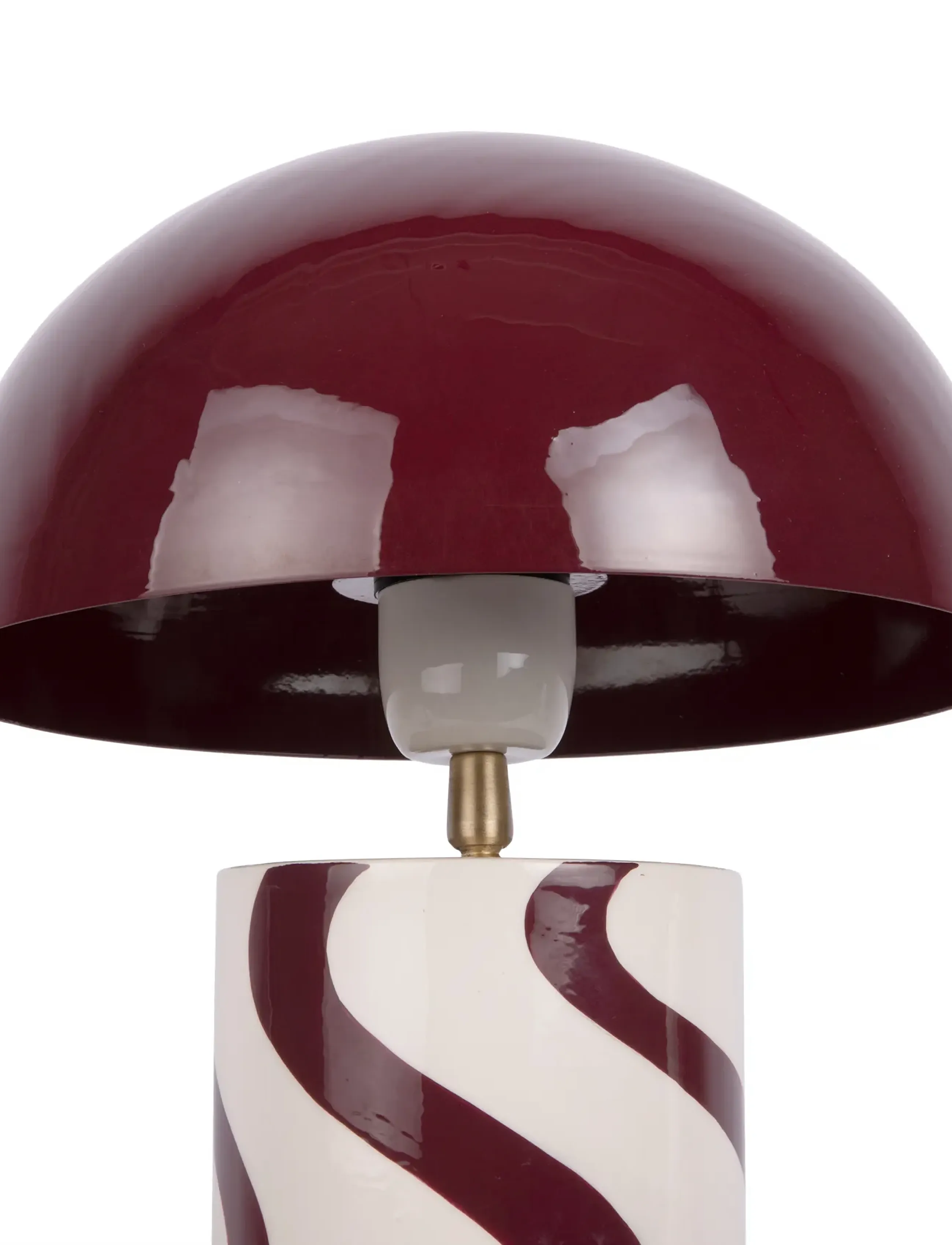 Leitmotiv - Table lamp Dublin - schreibtisch- & tischlampen - burgundy red w. off white - 3