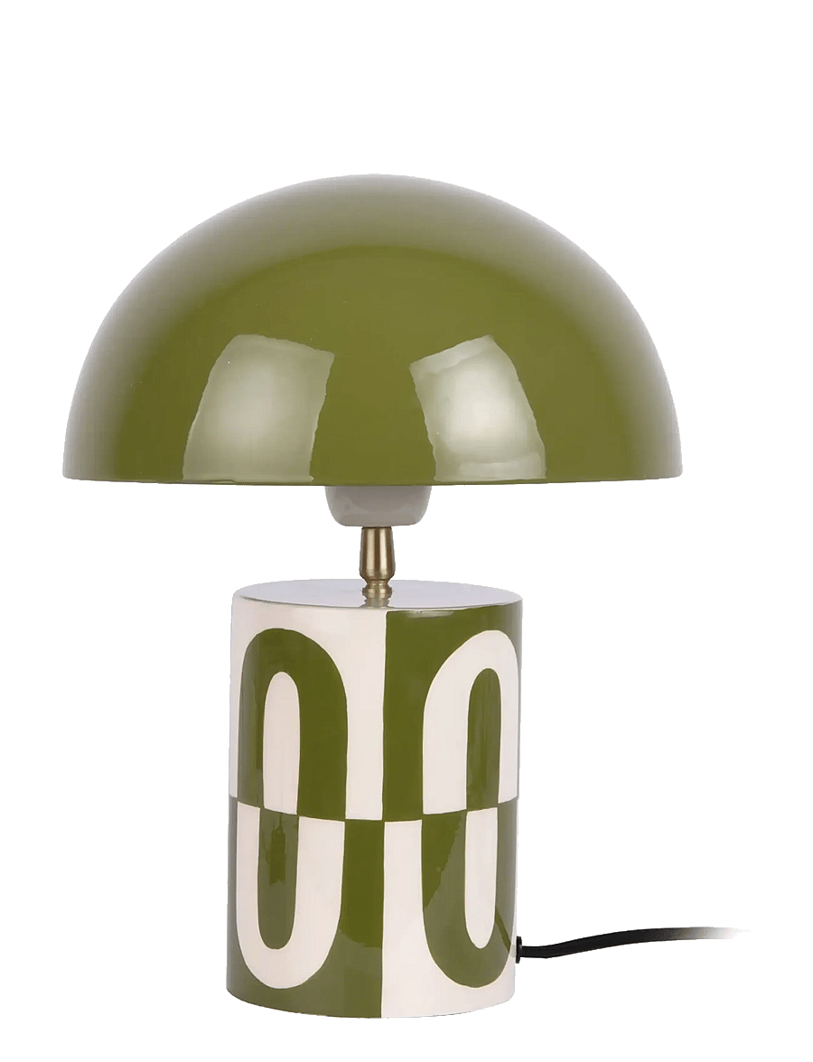 Leitmotiv - Table lamp Dublin - schreibtisch- & tischlampen - luxury green w. off white - 1