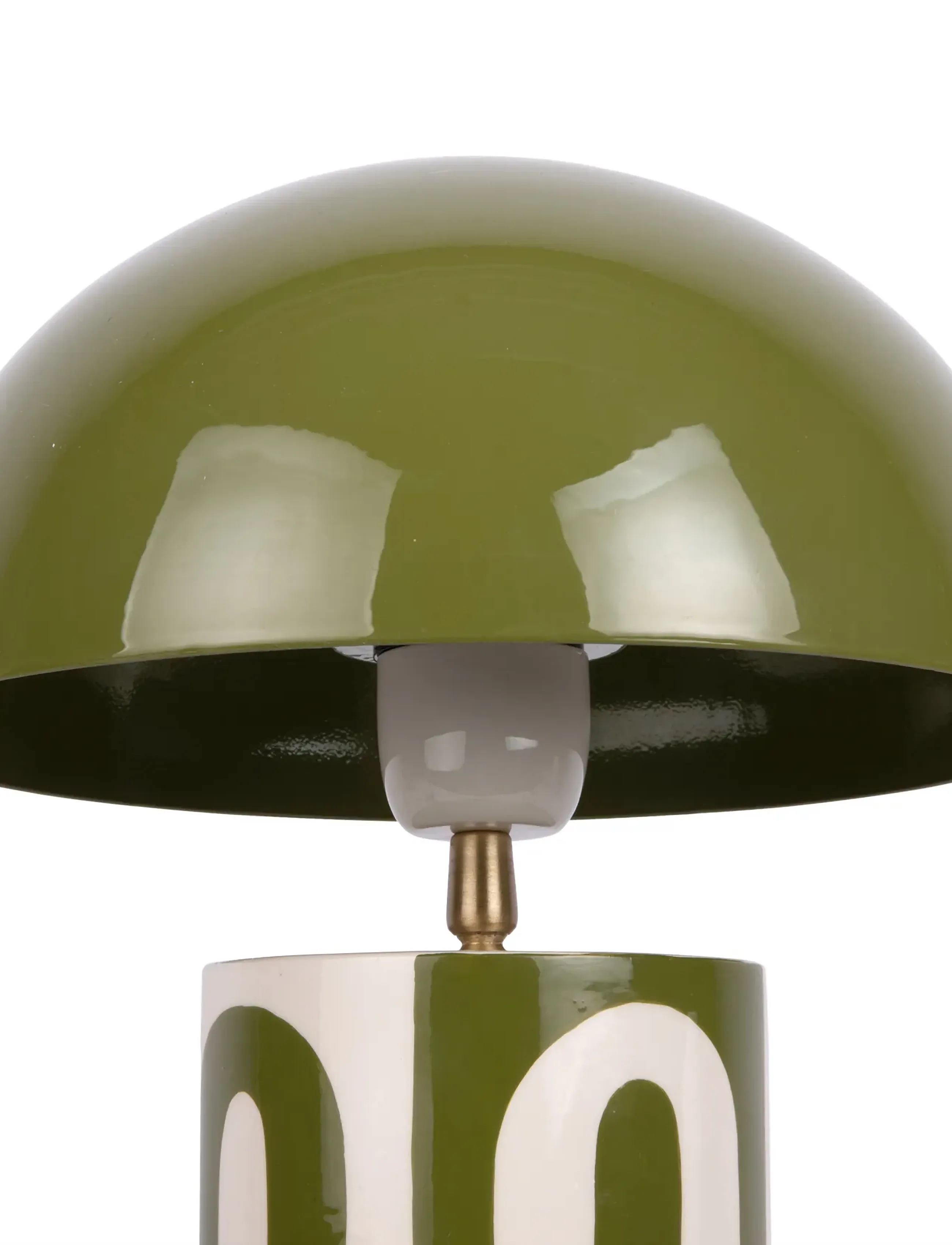 Leitmotiv - Table lamp Dublin - schreibtisch- & tischlampen - luxury green w. off white - 2
