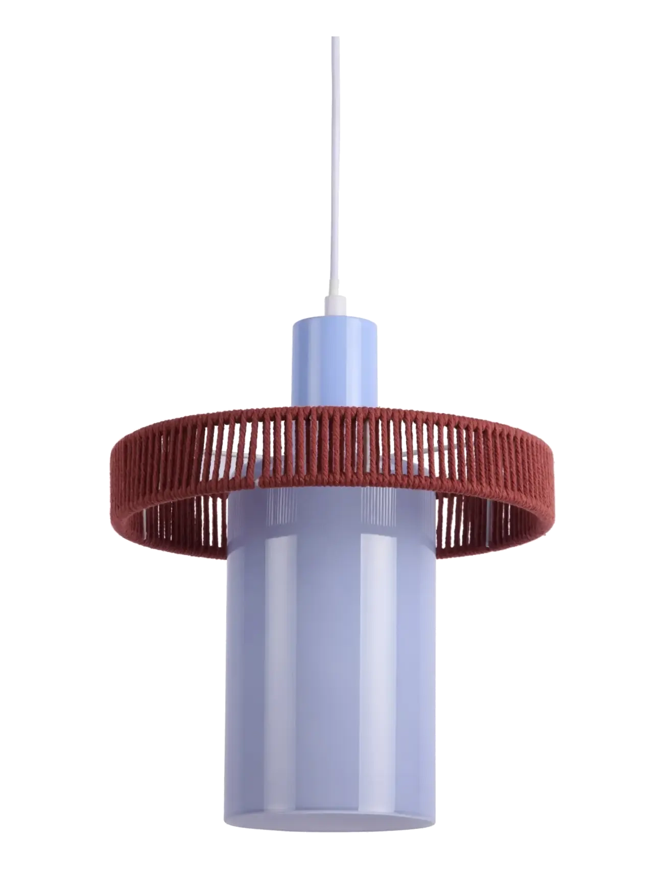 Leitmotiv Pendant lamp Firenze Long - Pendellampor - SOFT BLUE W. BURGUNDY RED / blue