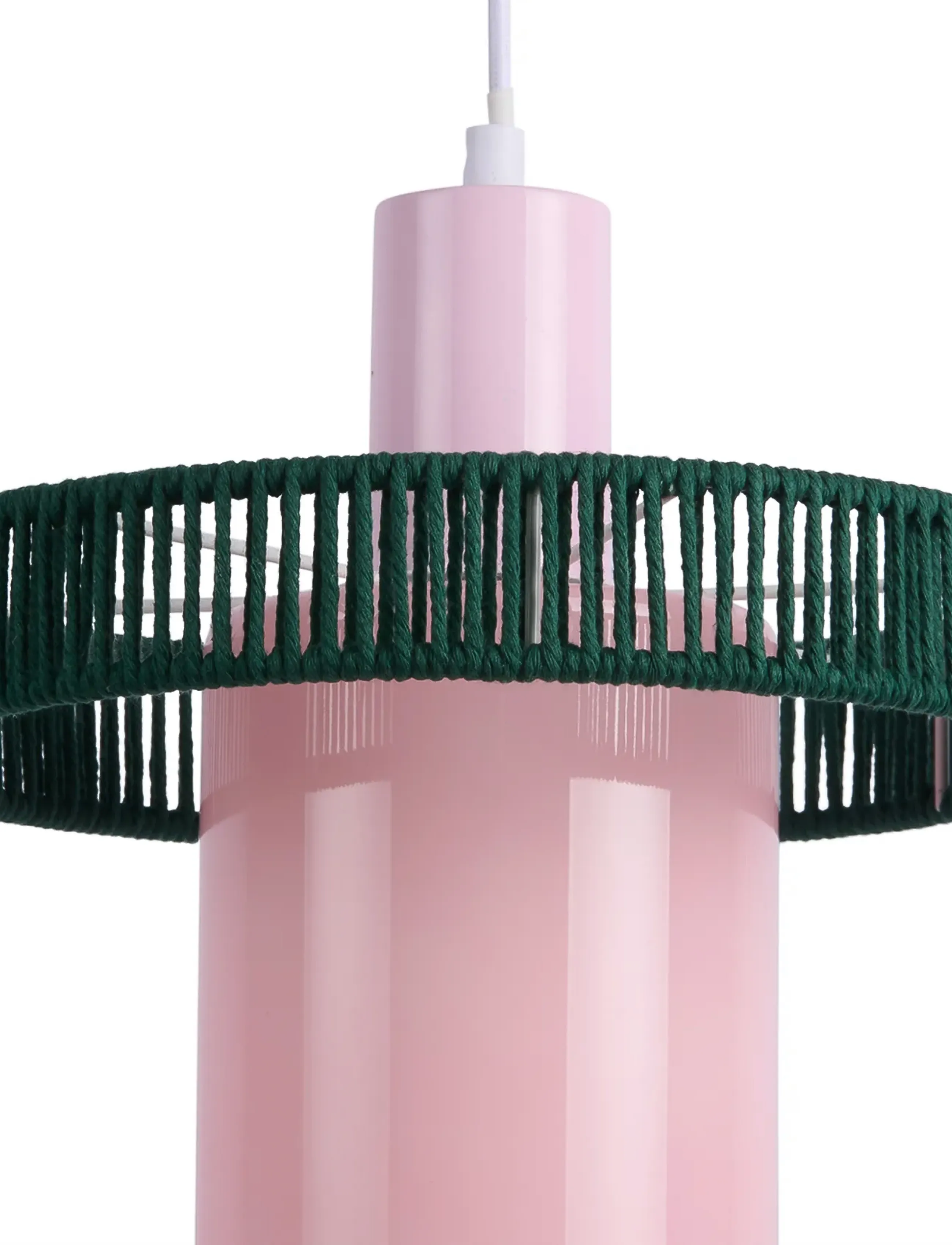 Leitmotiv - Pendant lamp Firenze Long - pendler - soft pink w. alpine green - 1
