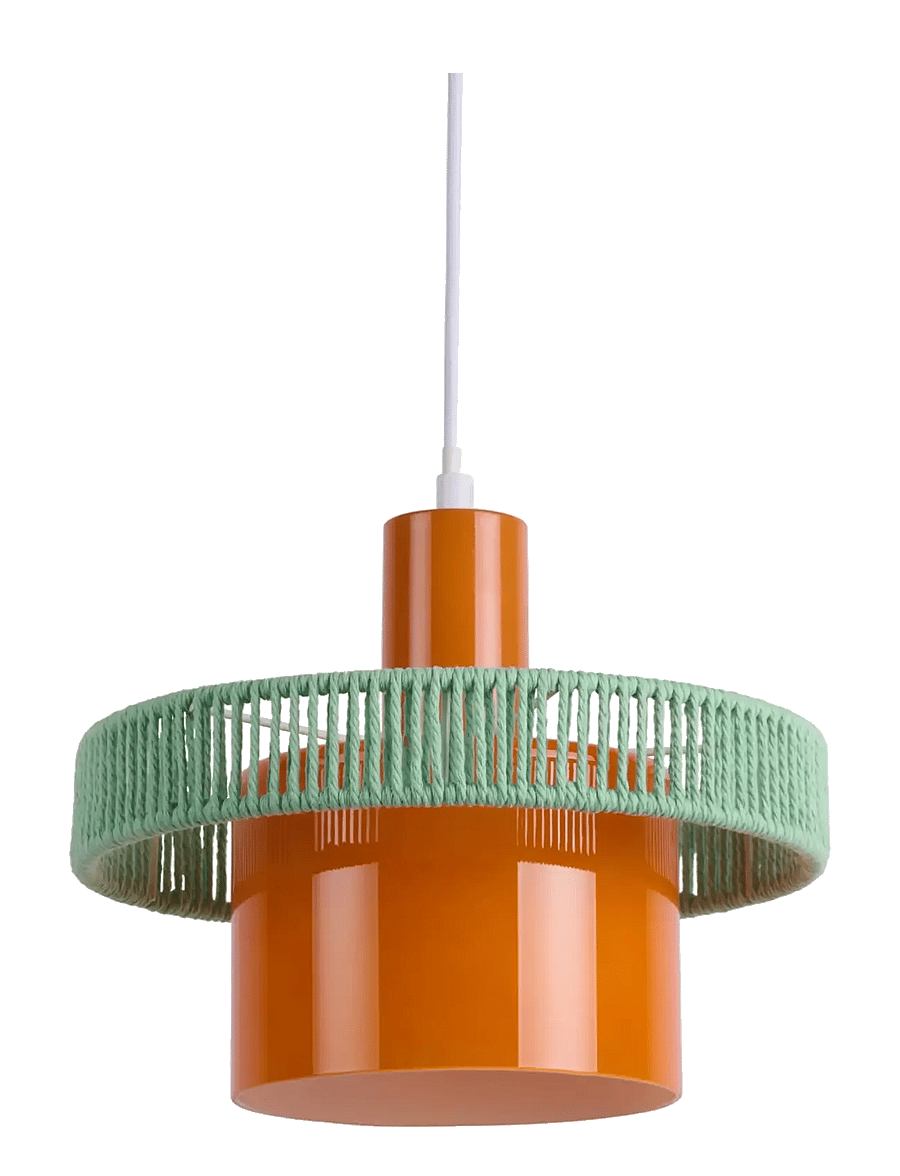 Leitmotiv - Pendant lamp Firenze Wide - pendler - desert orange w. misty blue - 0