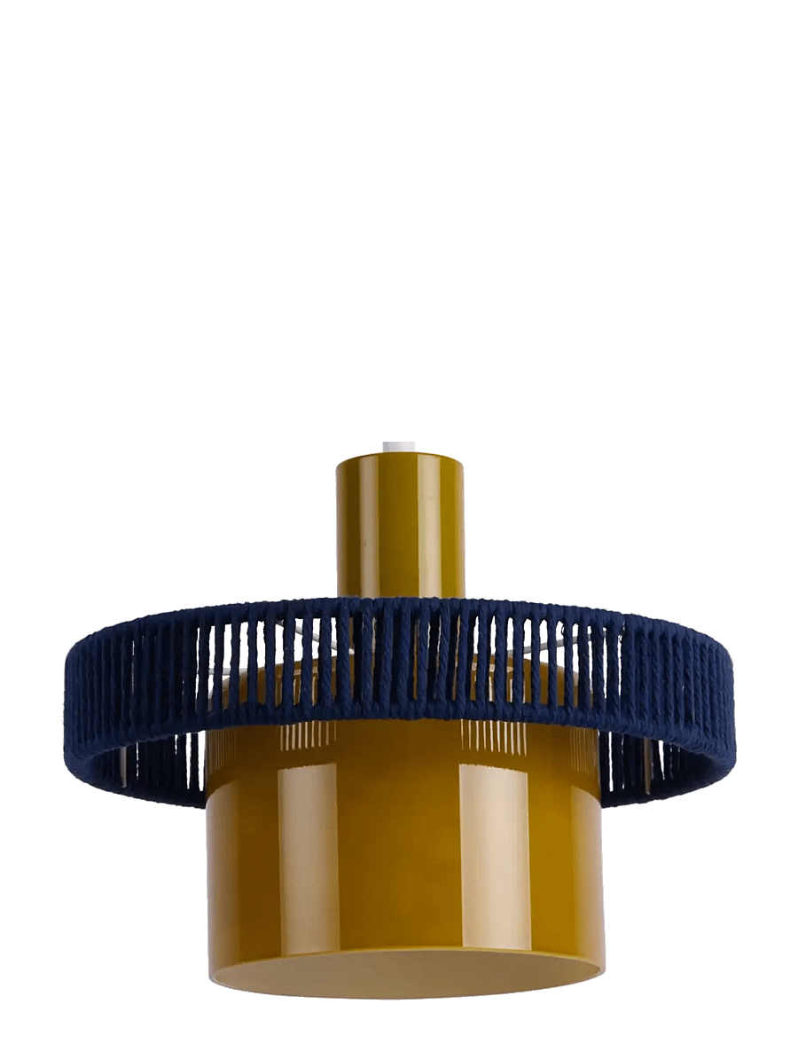 Leitmotiv - Pendant lamp Firenze Wide - pendler - olive green w. legion blue - 0