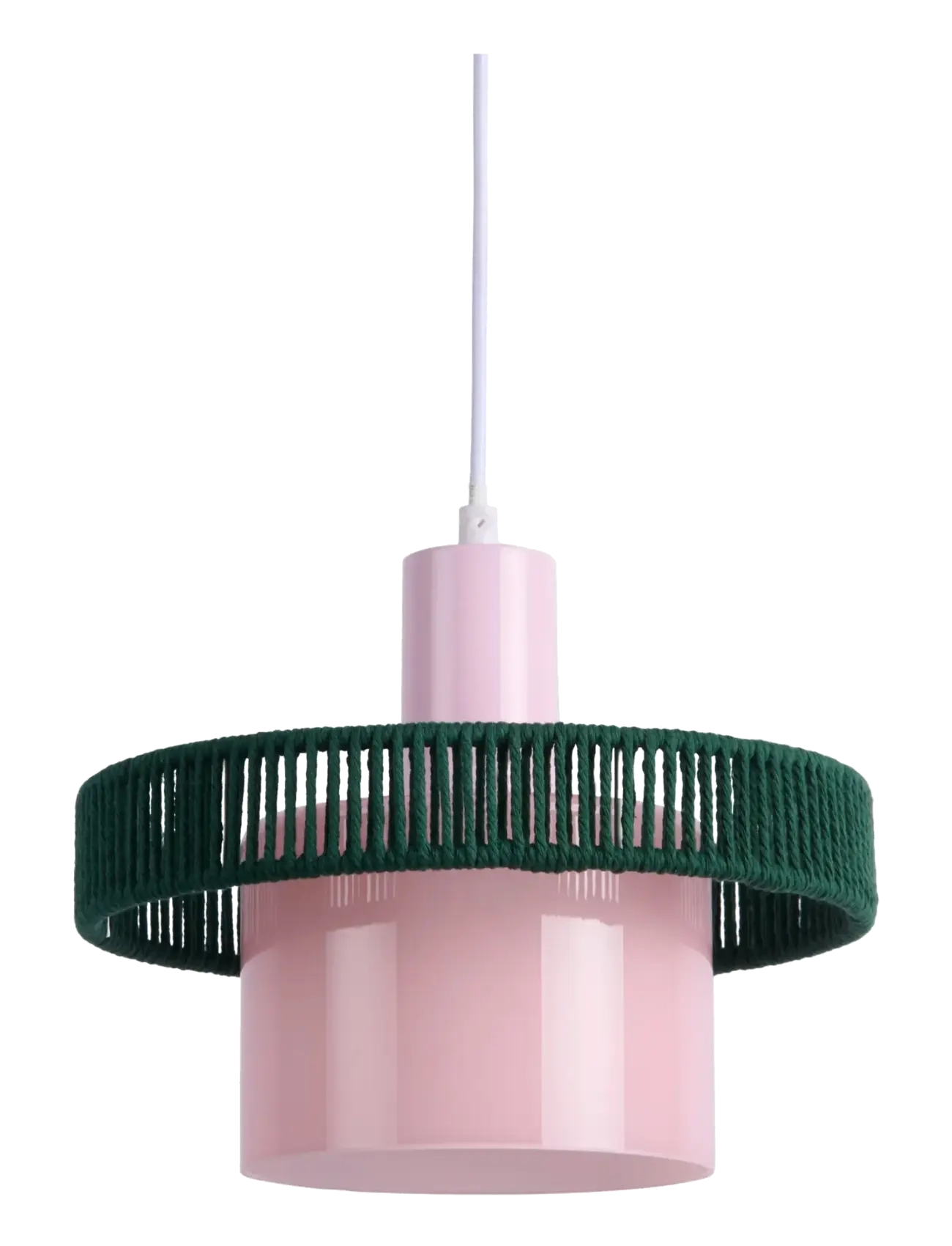Leitmotiv Pendant lamp Firenze Wide - Pendellampor - SOFT PINK W. ALPINE GREEN / pink/rose