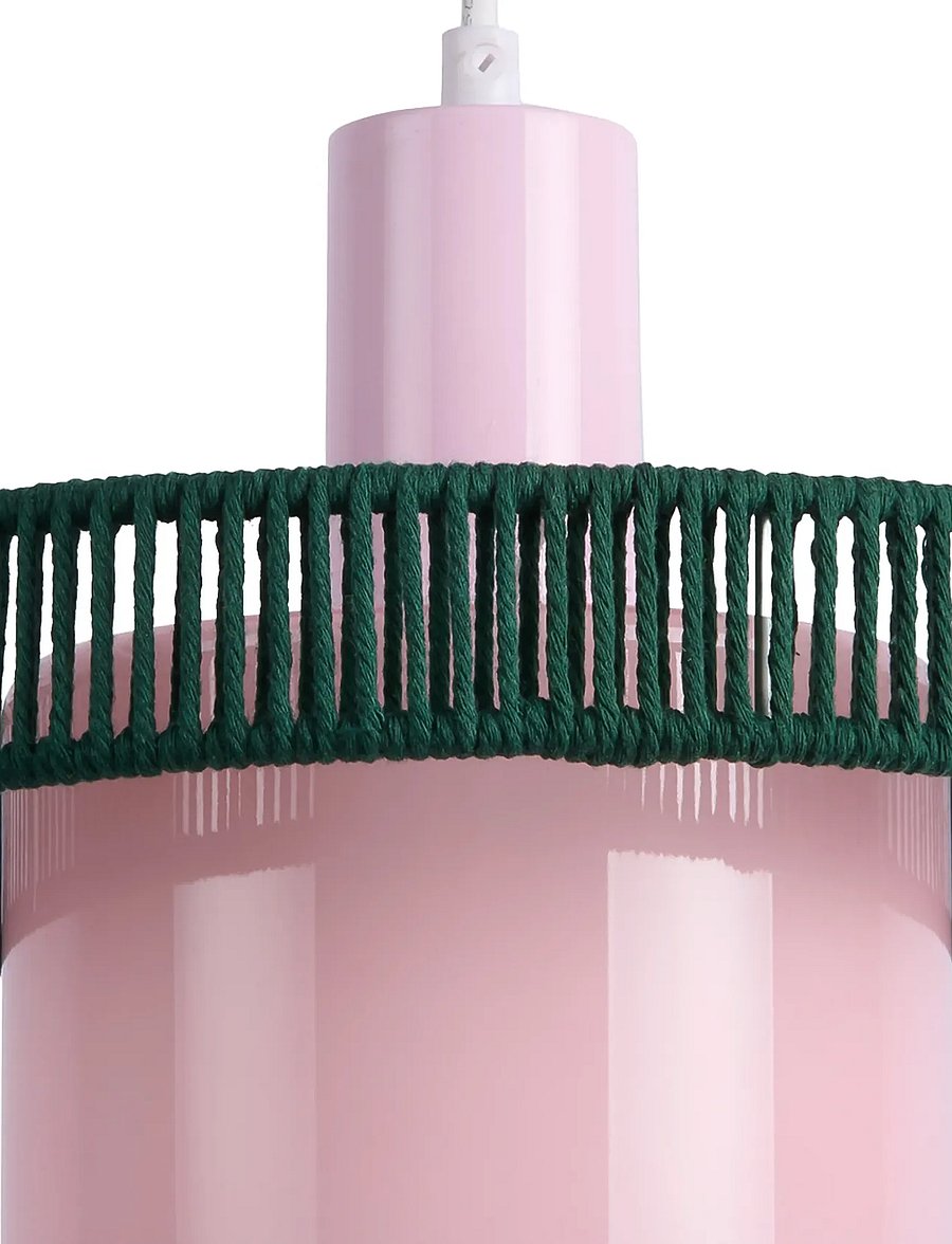 Leitmotiv - Pendant lamp Firenze Wide - soft pink w. alpine green - 1