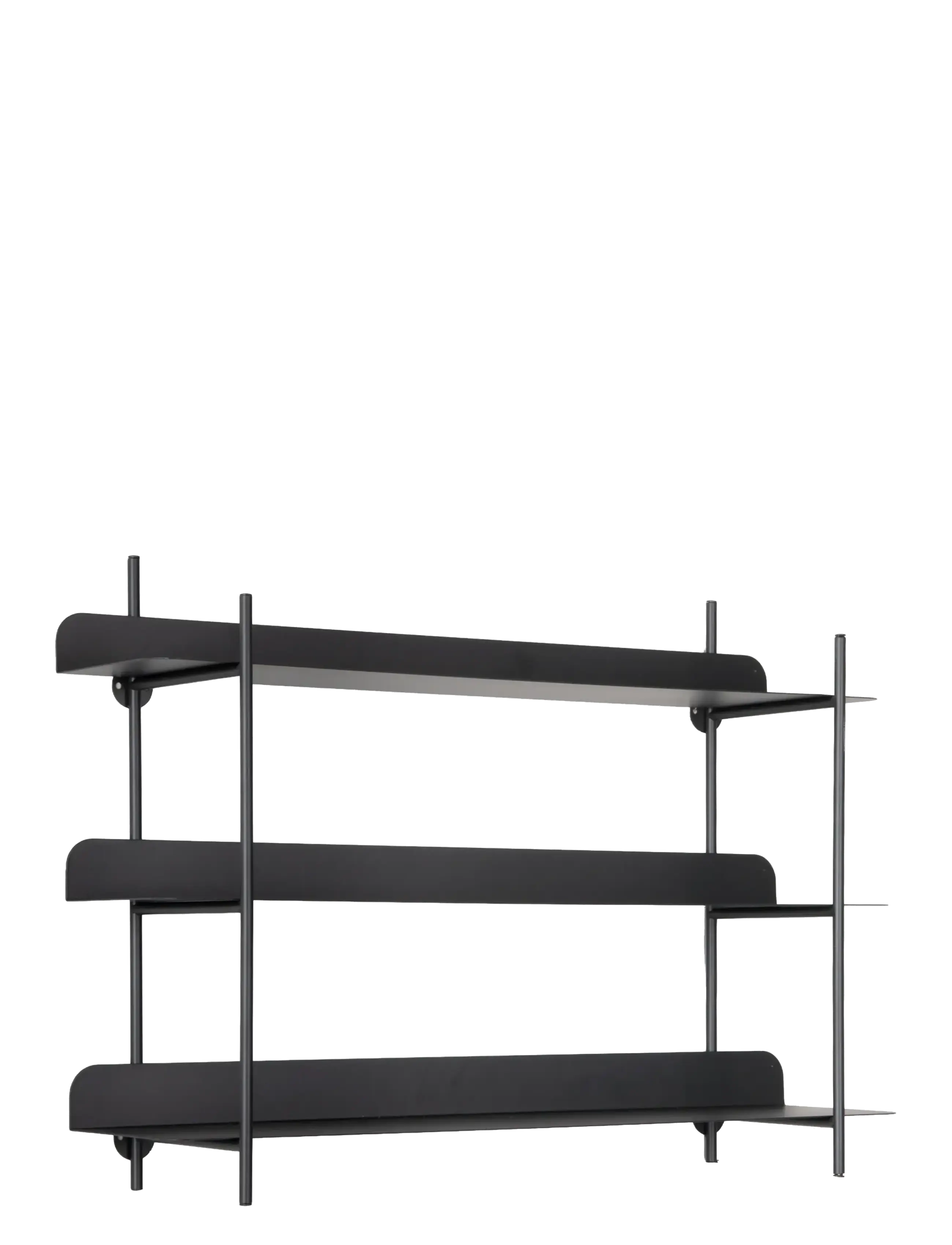 Leitmotiv Wall Rack Riqueza Tres, Hylde, Sort, Str: H42CM