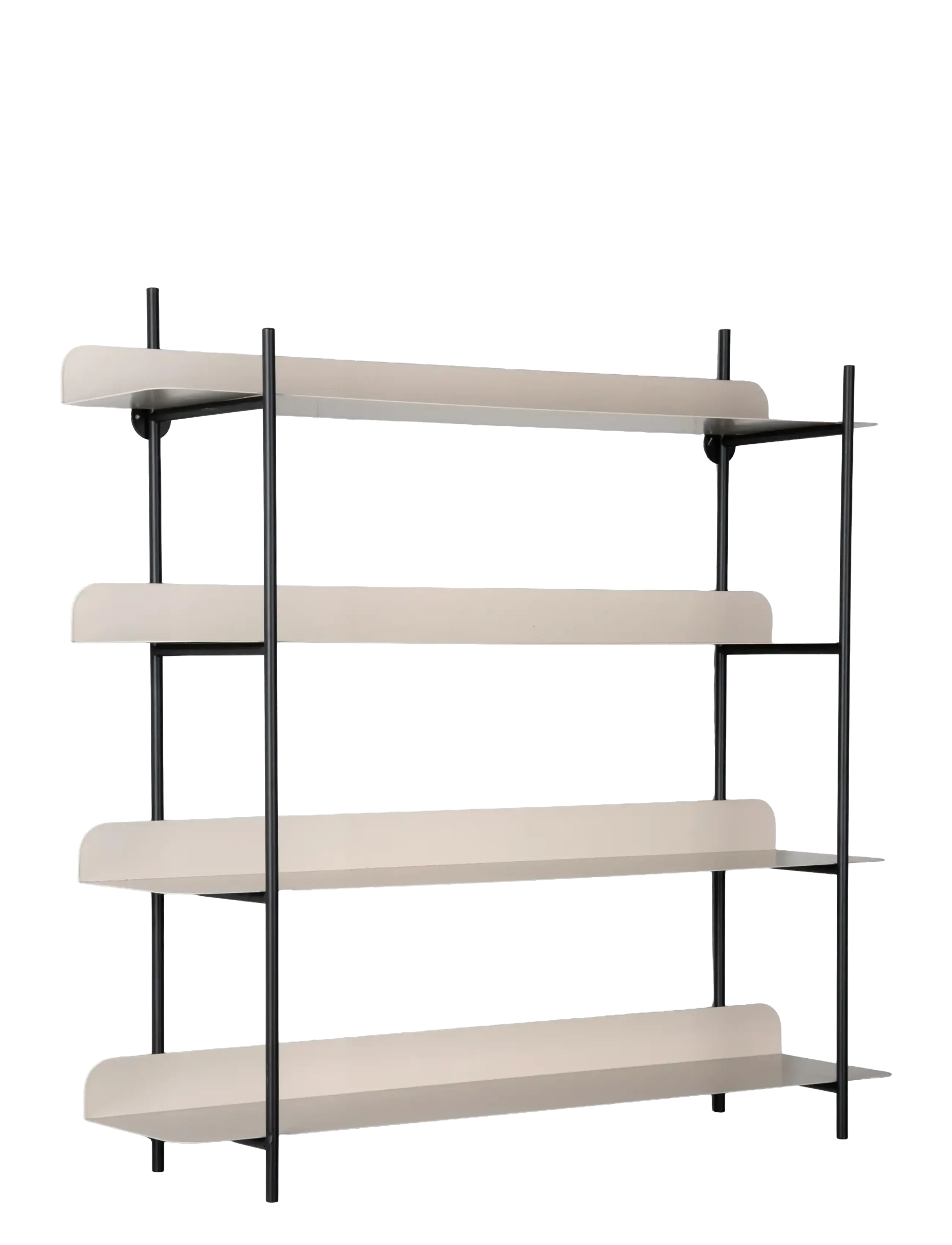 Leitmotiv Wall Rack Reina Cuatro, Hylde, Sort, Str: H60CM