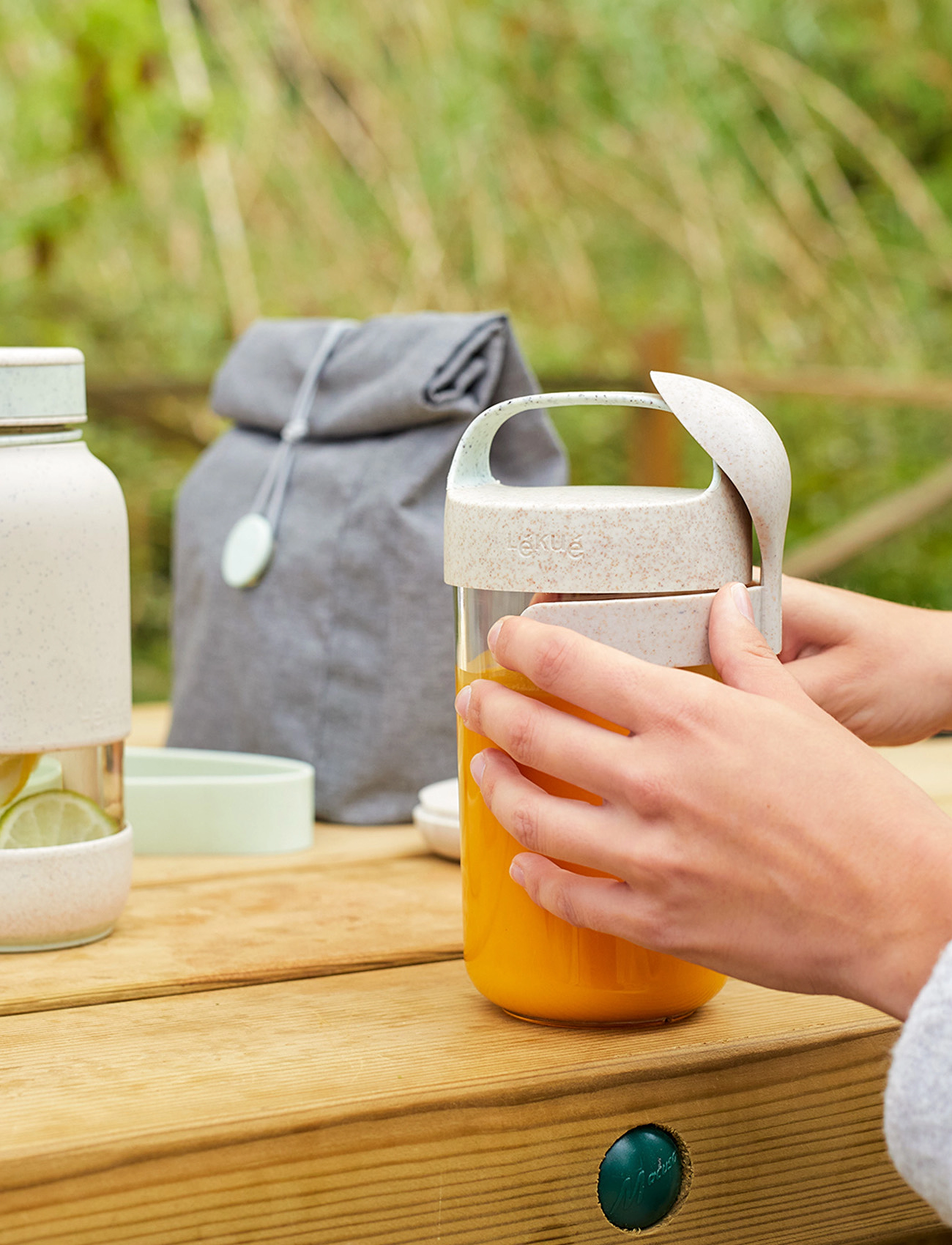 Lekué - Jar-to-go - grey - 2