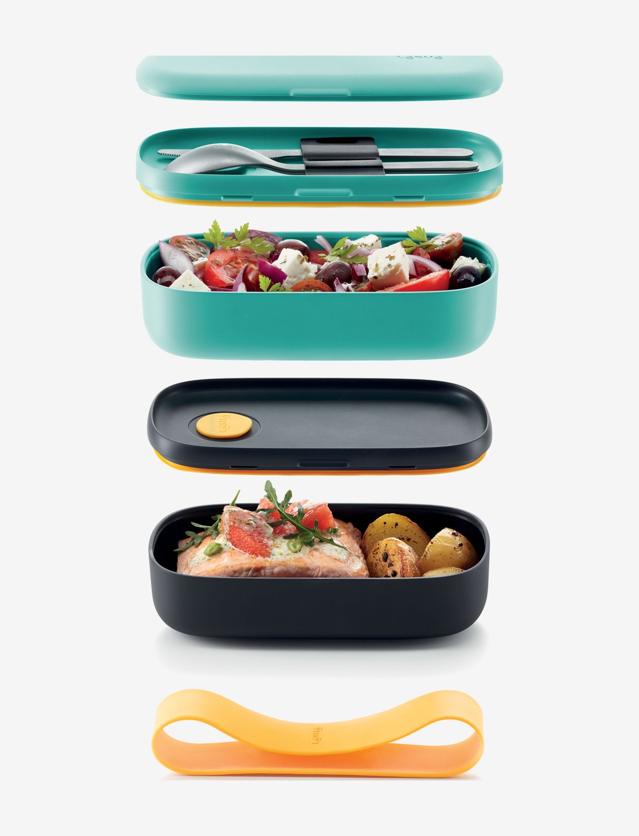 Lekué - Lunchbox - de laveste prisene - turquoise - 1