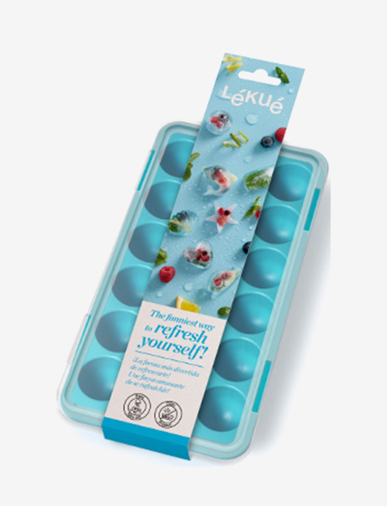 Lekué - Gourmet Round Ice cube Tray - lowest prices - turquoise - 1