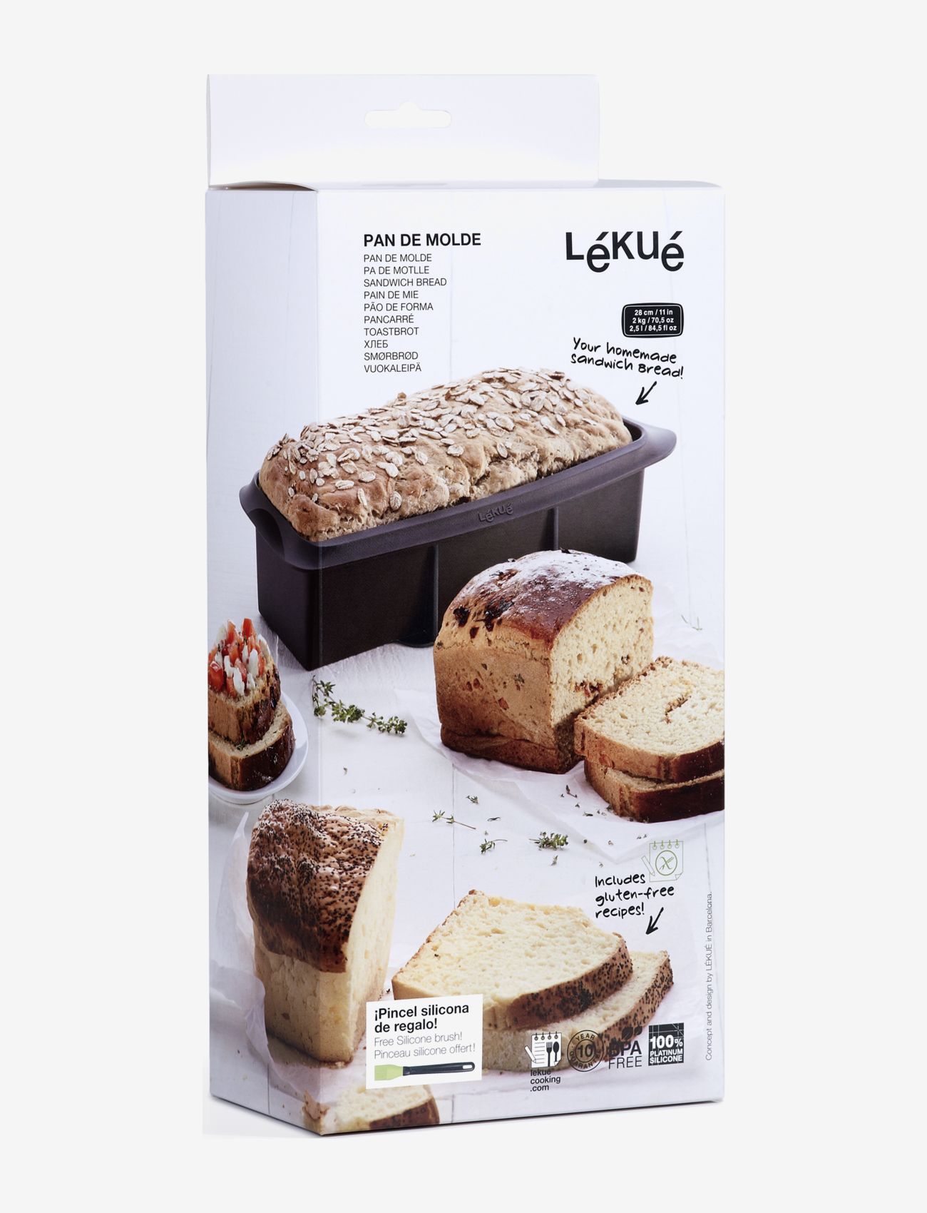 Lekué - Sandwish bread 28 cm - lägsta priserna - black - 1