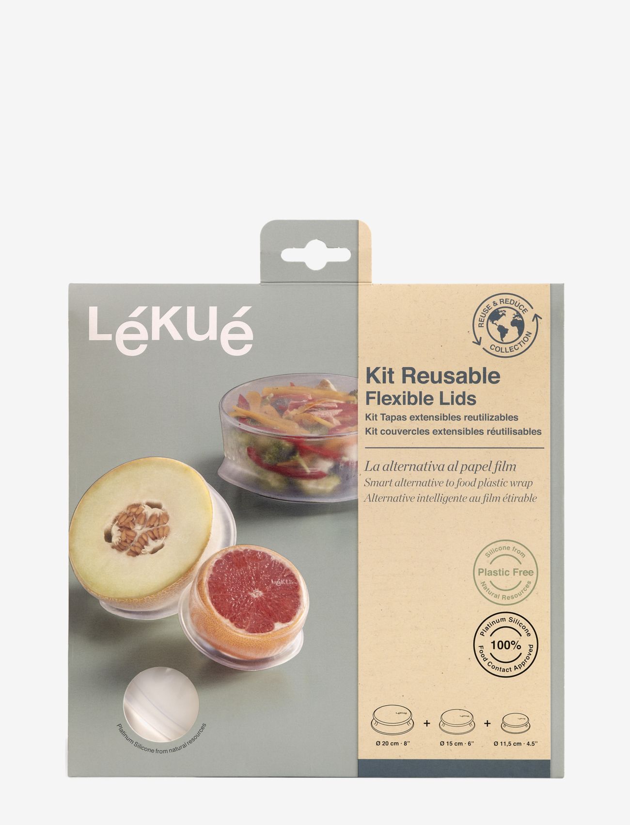 Lekué - Stretch top set - lids & accessories - clear - 0