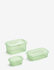 Set 3 reusable silicone boxes - GREEN