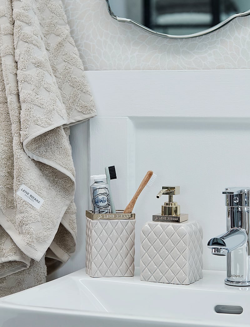 Lene Bjerre - Portia tumbler - zahnbürstenhalter - camel/gold - 0