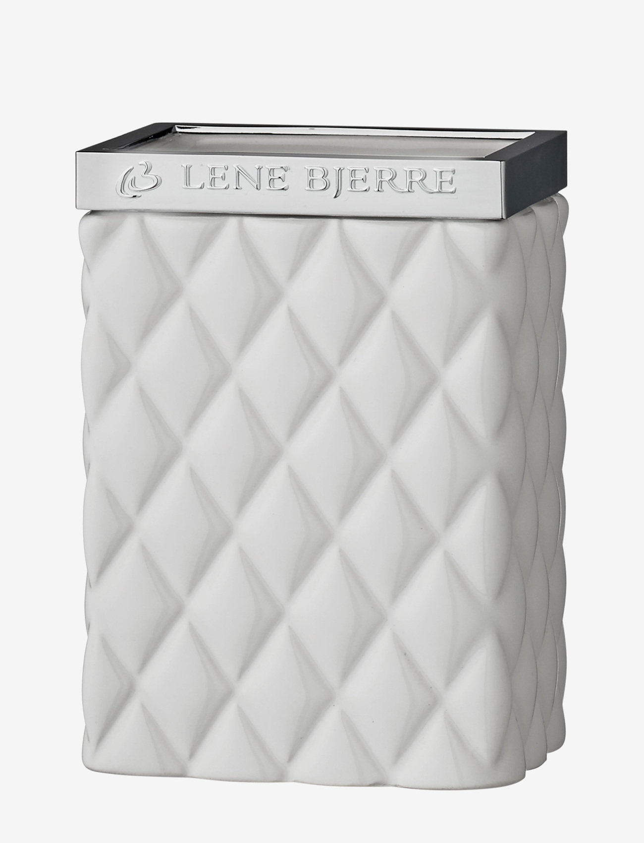 Lene Bjerre - Portia tandkrus H11 cm. - tandbørsteholdere - white/silver - 0