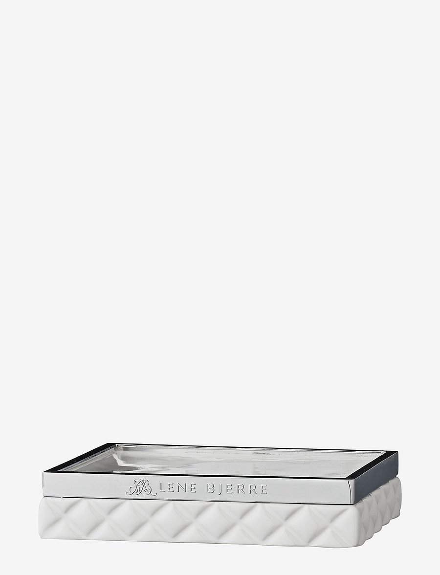 Lene Bjerre - Portia soap dish - seifenspender & seifenschalen - white/silver - 0