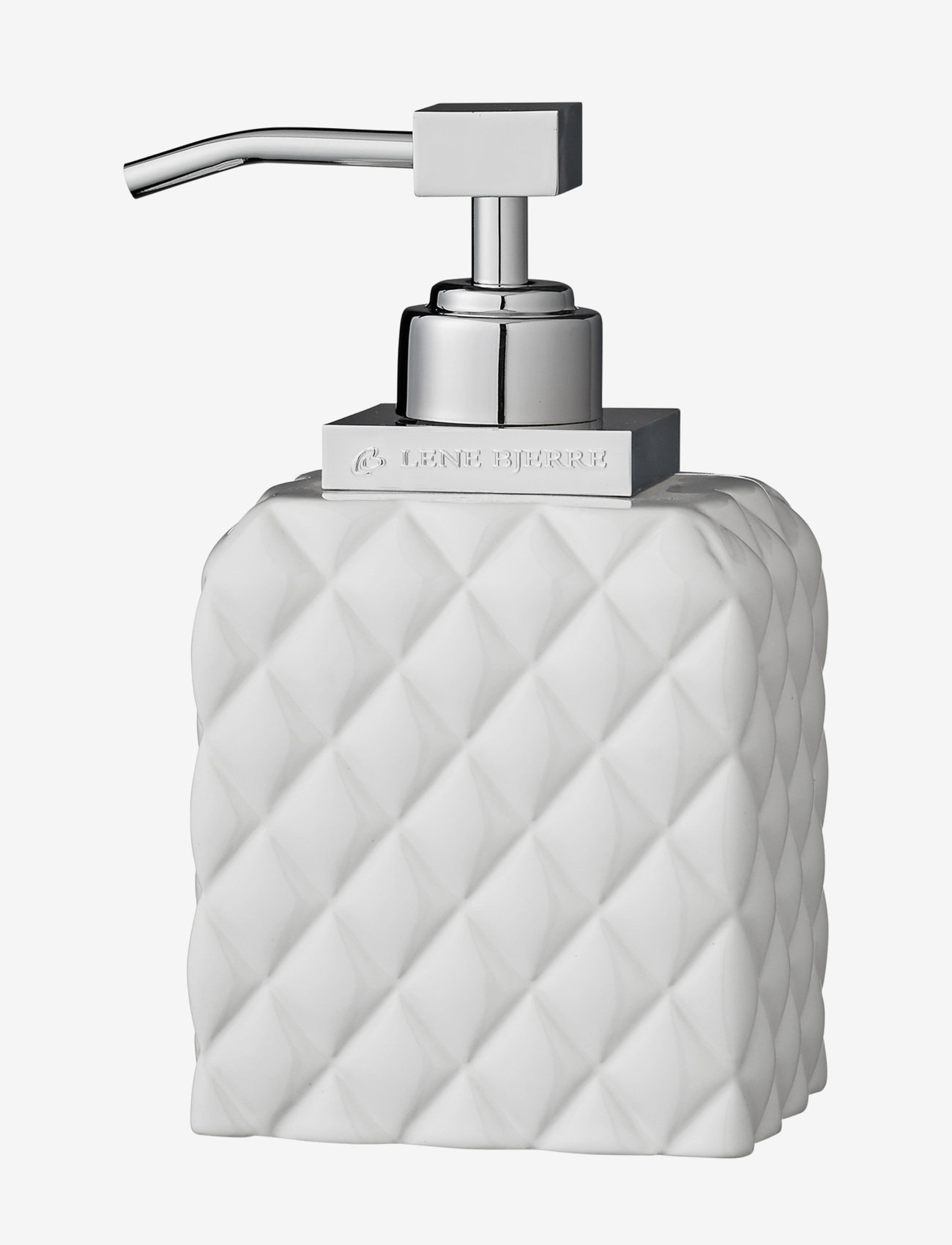 Lene Bjerre Portia dispenser - Bathroom - WHITE/SILVER / silver