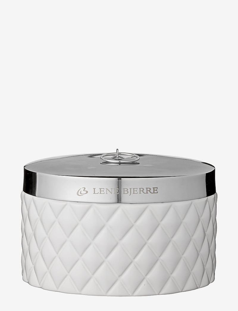 Lene Bjerre - Portia jar - decorative storage - white/silver - 1