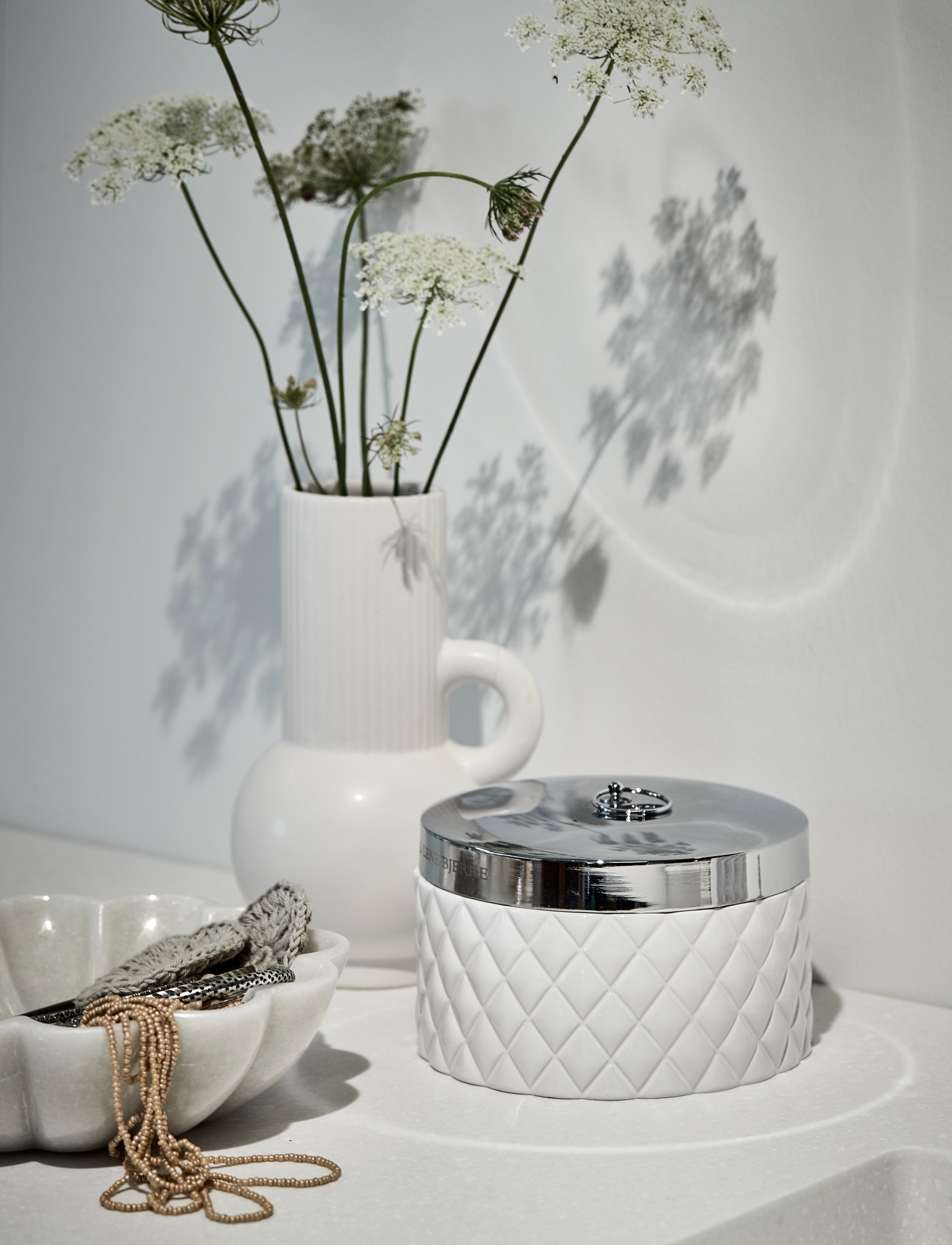 Lene Bjerre Portia Krukke H9 Cm., One Size, Storage, Weiß - Mini Boxes, Homeware