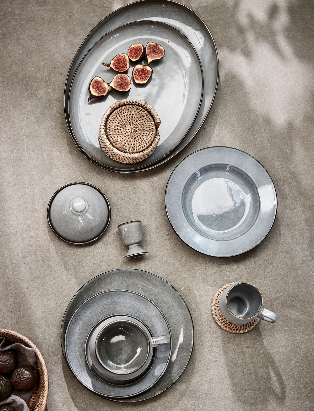 Lene Bjerre - Amera lunch plate - assietter - grey - 1