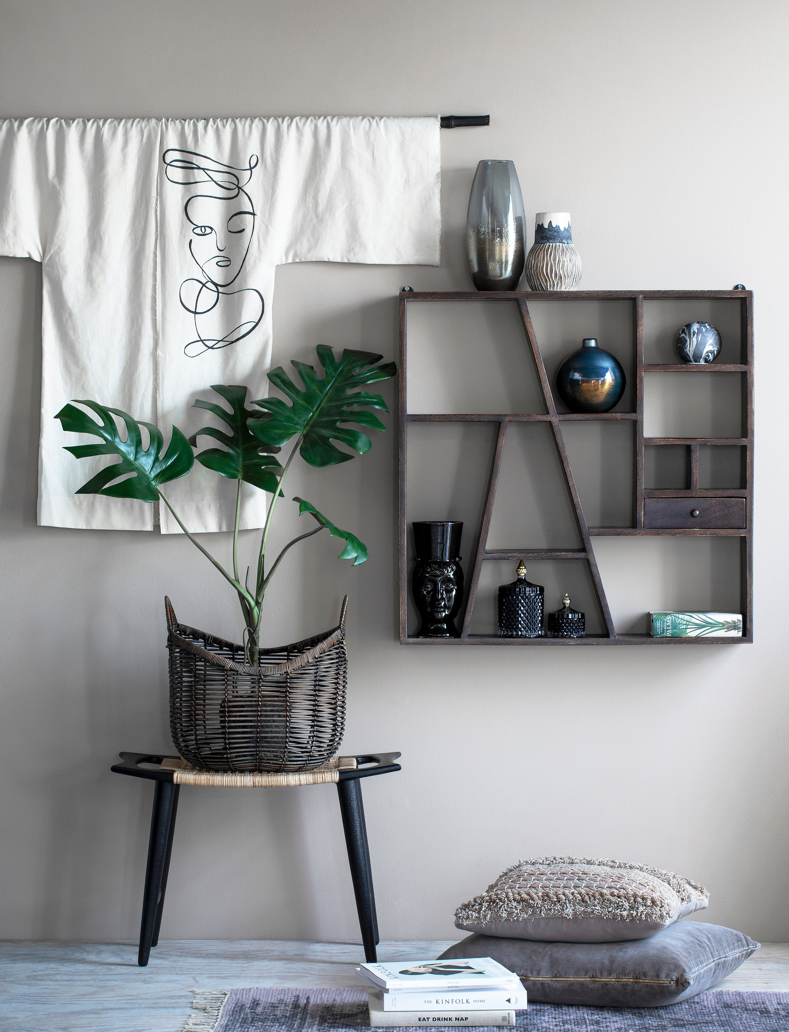 Lene Bjerre Miya Krukke, 10.5X10.5X17.5 cm, Storage, Schwarz - Mini Boxes, Homeware