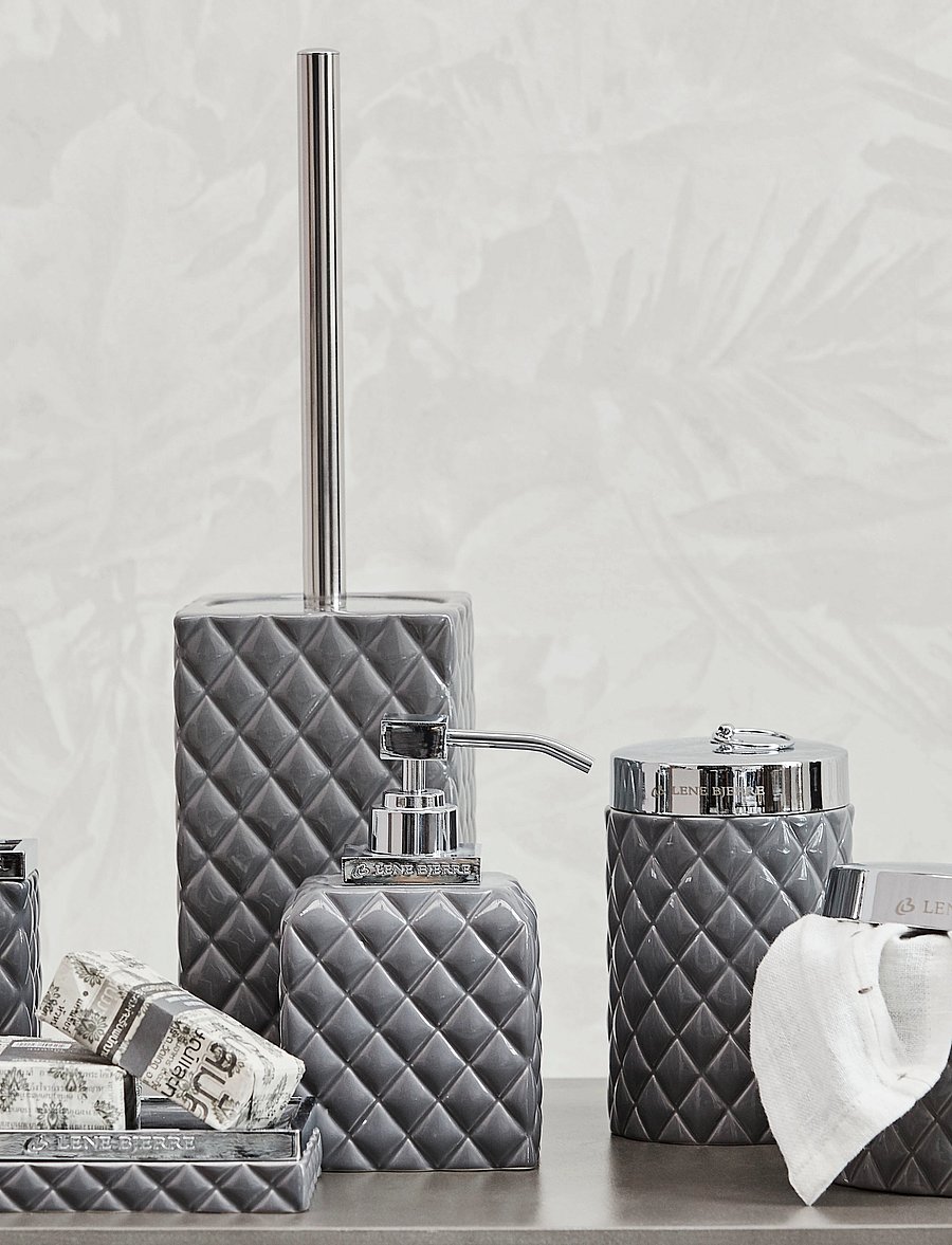 Lene Bjerre - Portia toilet brush - wc-harjad ja ämbrid - m. grey/silver - 0
