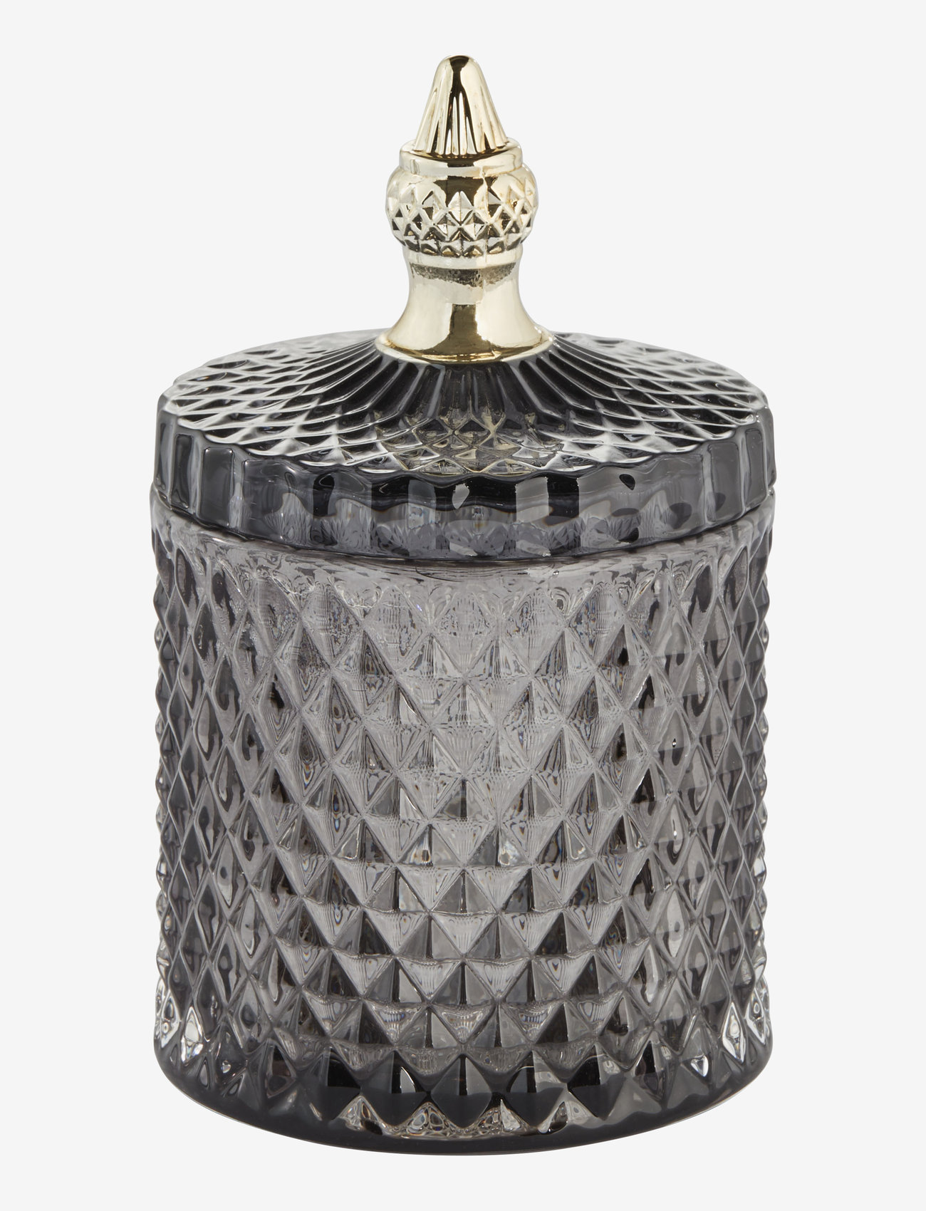 Lene Bjerre - Miya jar - decorative storage - d. grey/l. gold - 0