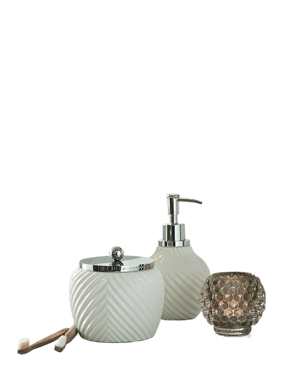 Lene Bjerre - Milda dispenser - tvålpumpar, tvålkoppar & tvålfat - white/silver - 1