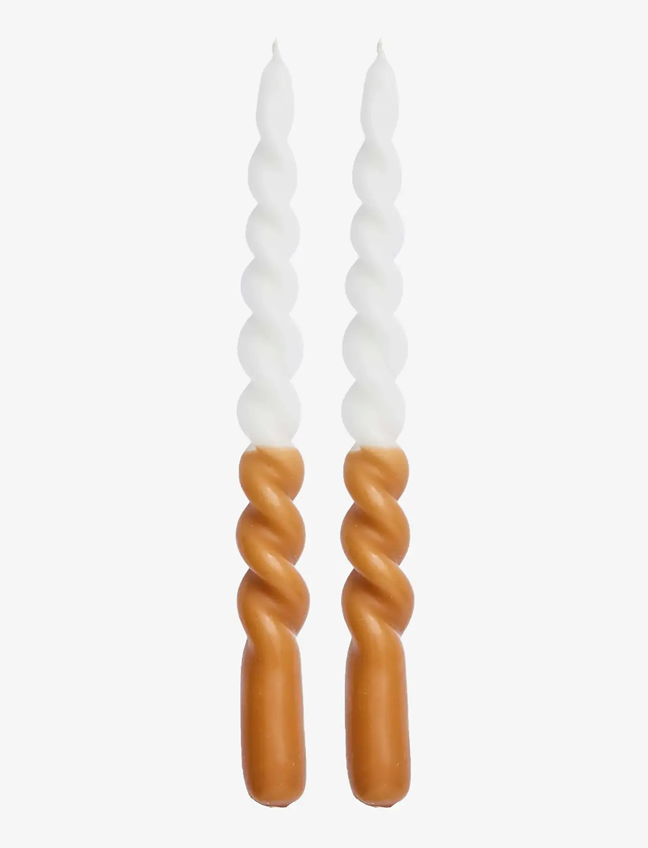 Lene Bjerre - Twisted taper candle - candles - t. eye/white - 0