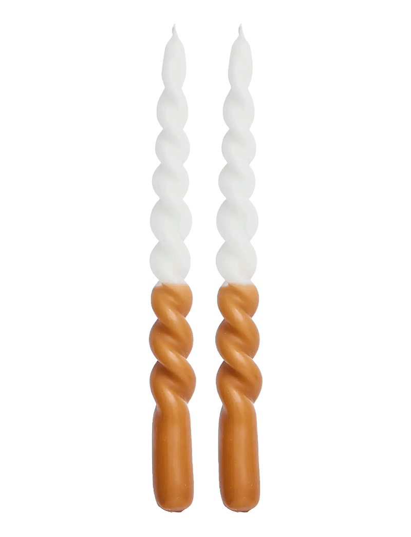 Lene Bjerre - Twisted taper candle - candles - t. eye/white - 0