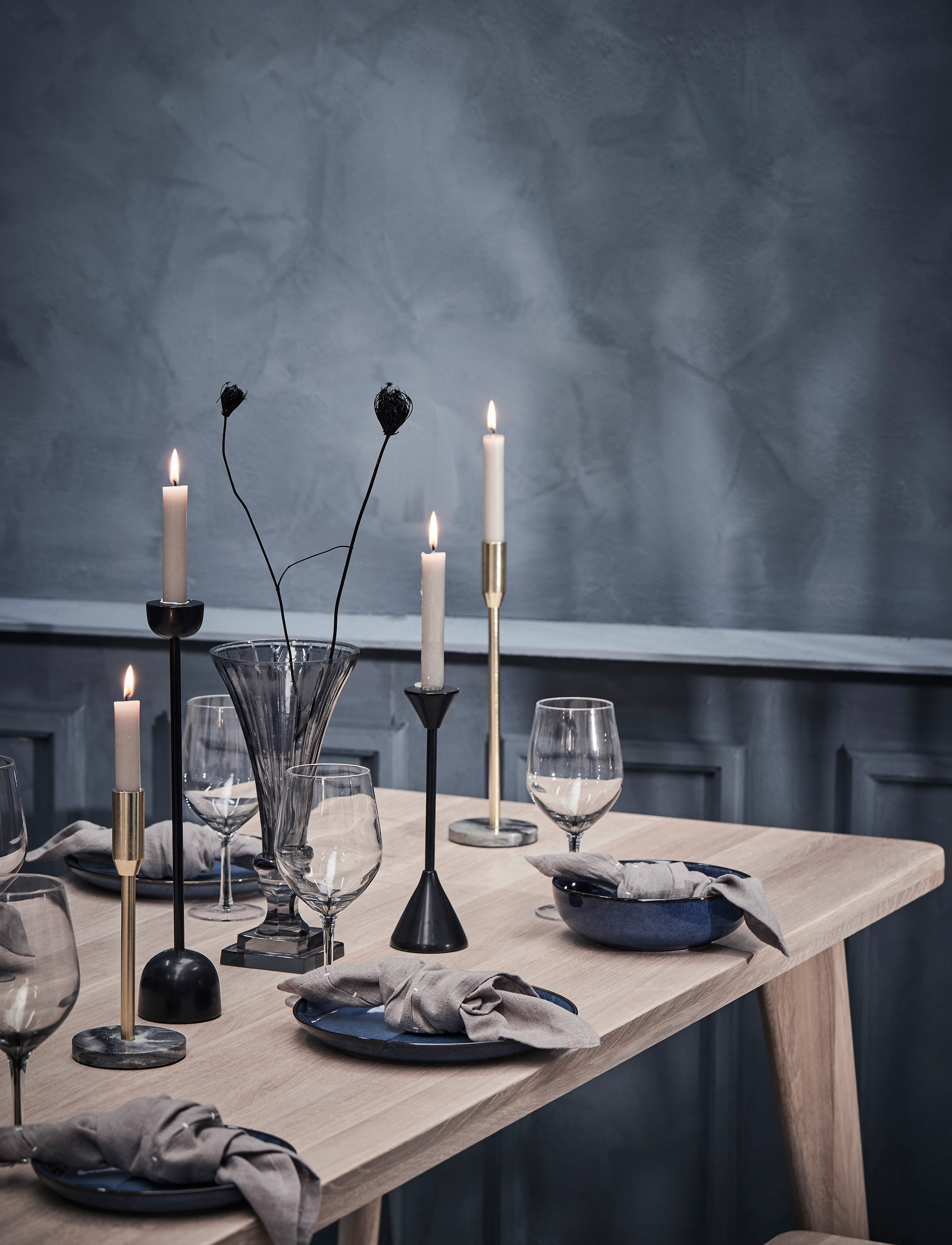 Lene Bjerre Amera Lunch Plate, Ø 20.5 cm x 20.5, Plates, Blau - Dinner Homeware
