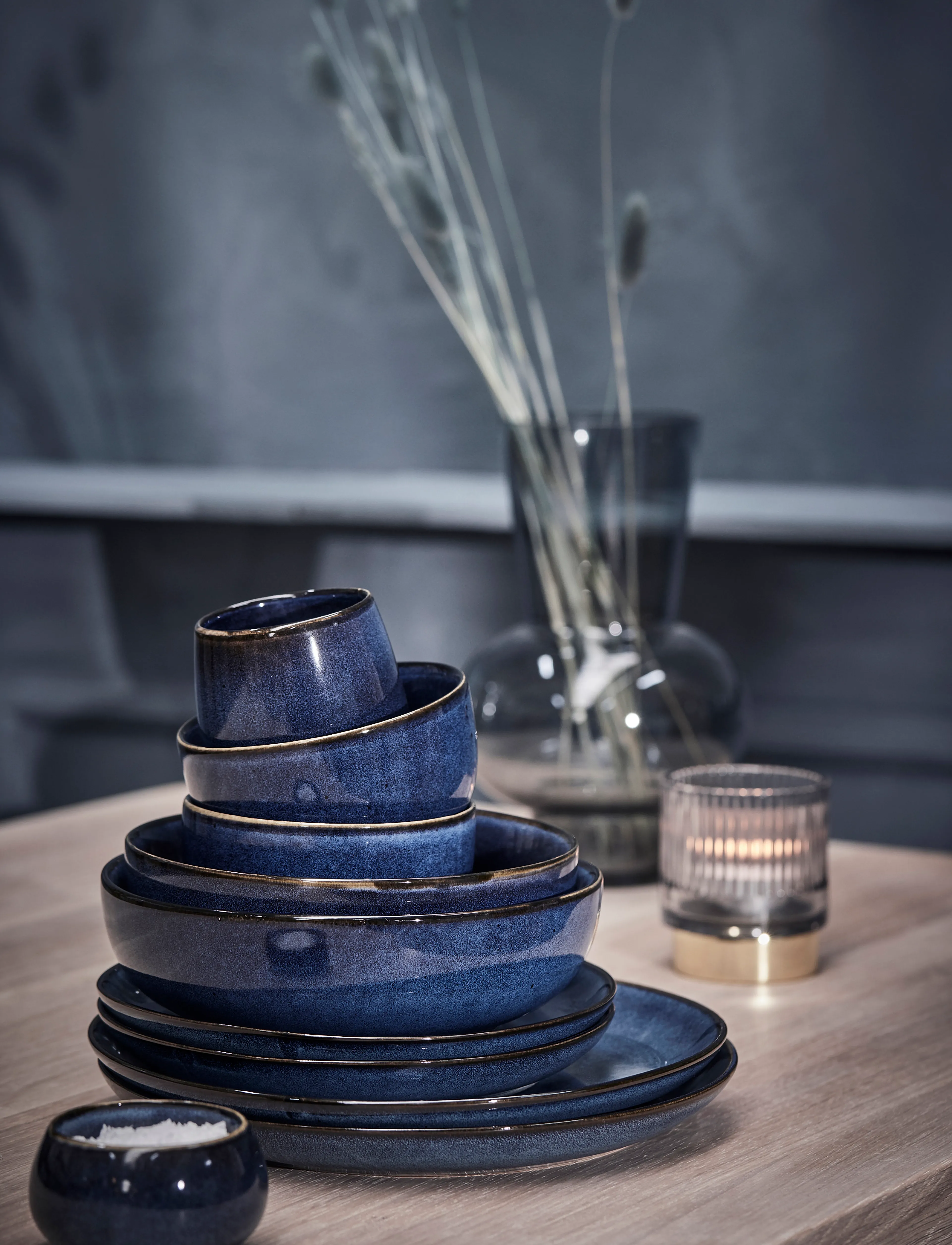 Lene Bjerre Amera Bowl 8X8X5 Cm. Blue, 8X 5X 8 cm, Bowls & Serving Dishes, Blau - Bowls, Homeware