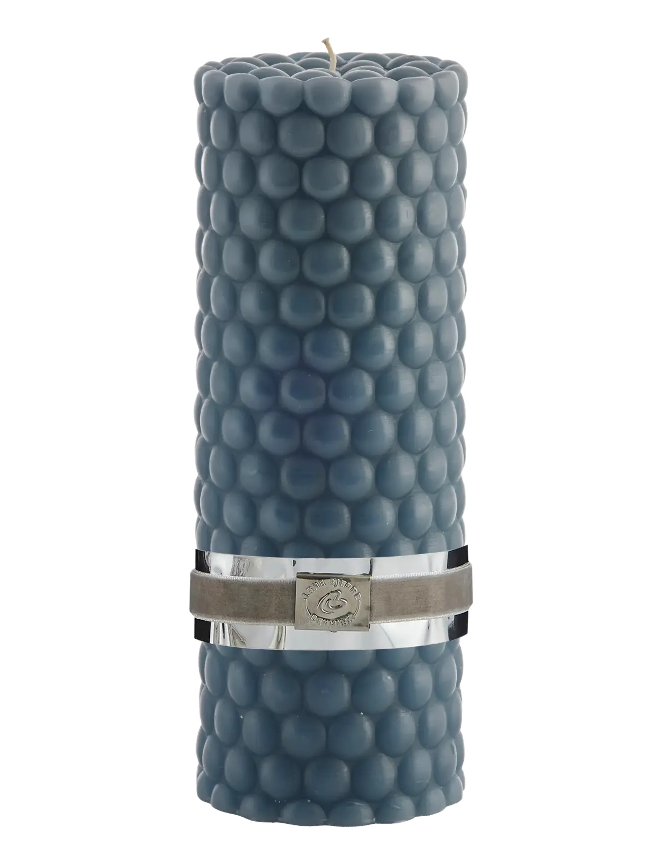 Lene Bjerre Dotsie Pillar Candle, 7.5X7.5X20, Candles, Blau - Homeware