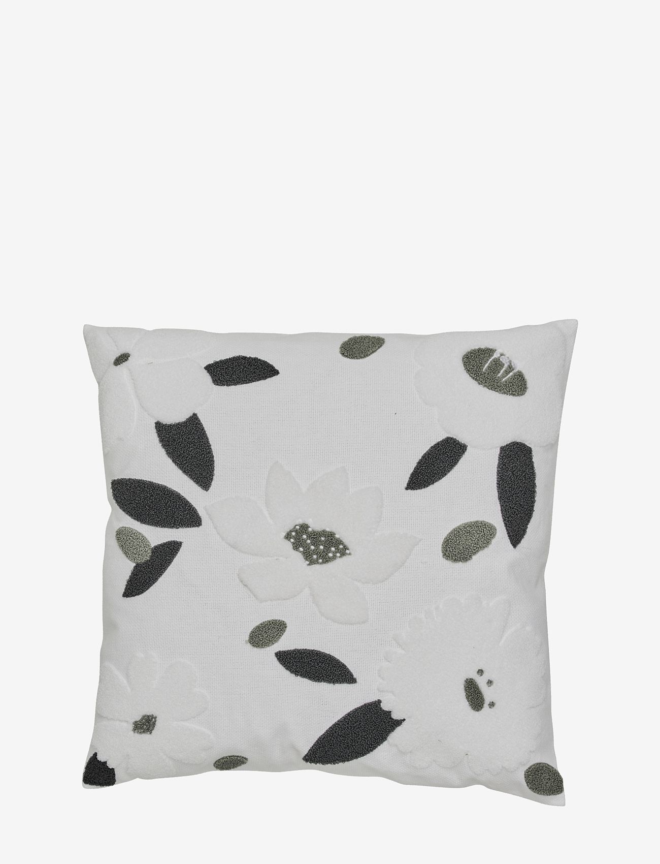 Lene Bjerre - Malise cushion - coussins - d.grey/off wh. - 0