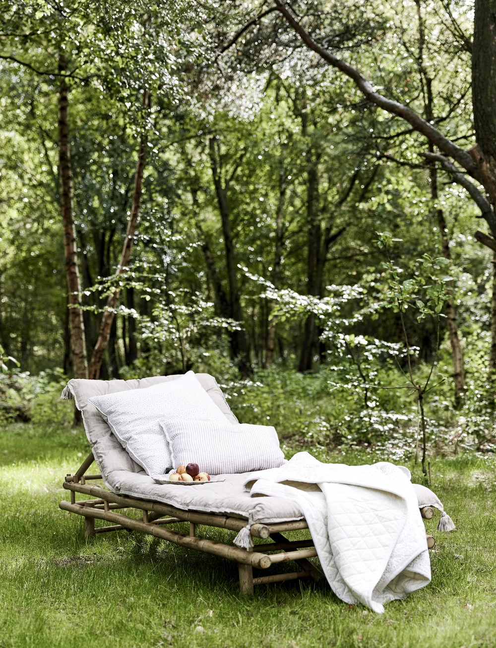 Lene Bjerre - Liberte throw - filtar & plädar - linen/white - 2