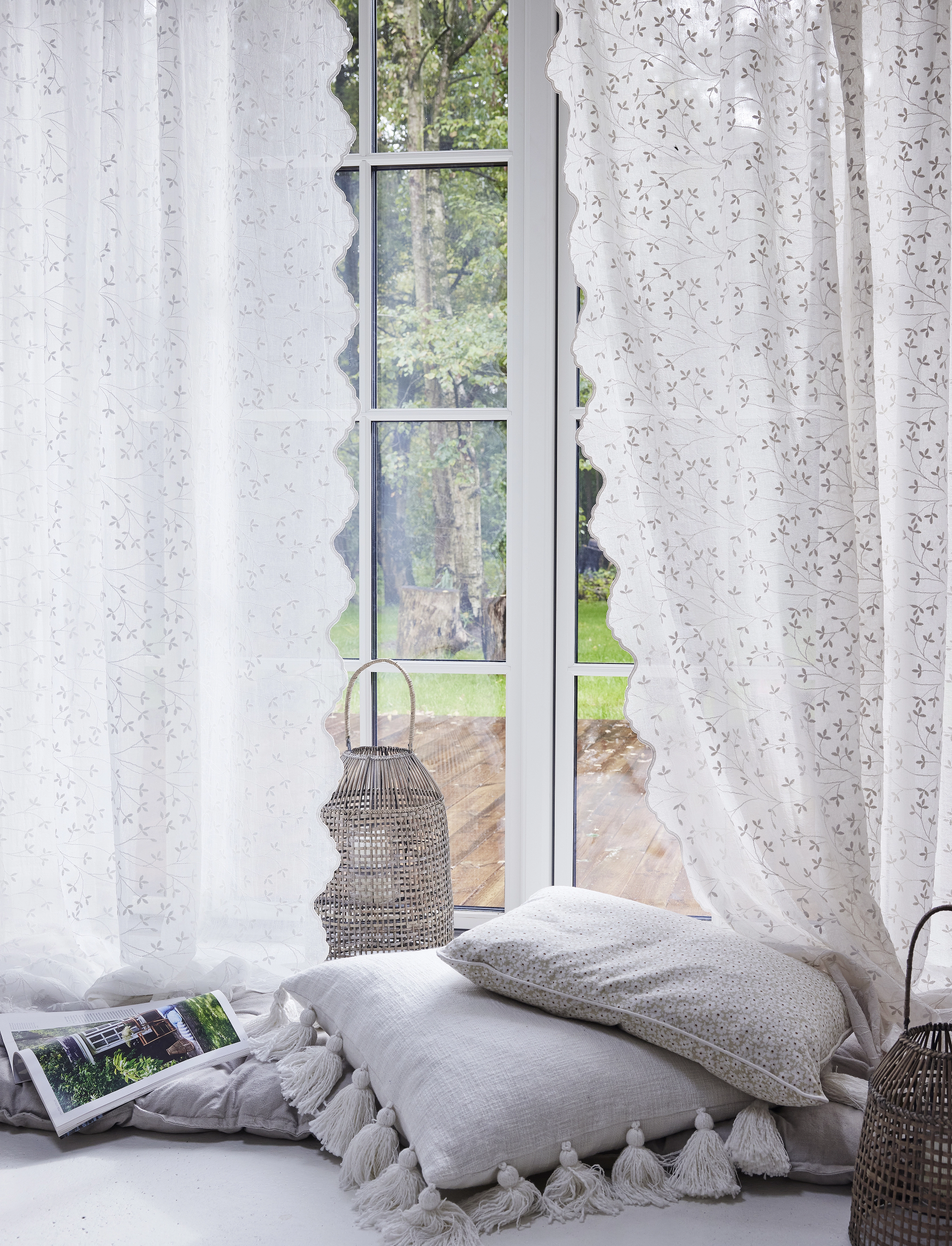 Lene Bjerre Eloise Curtain, 220X160, Curtains, Weiß - Long Homeware