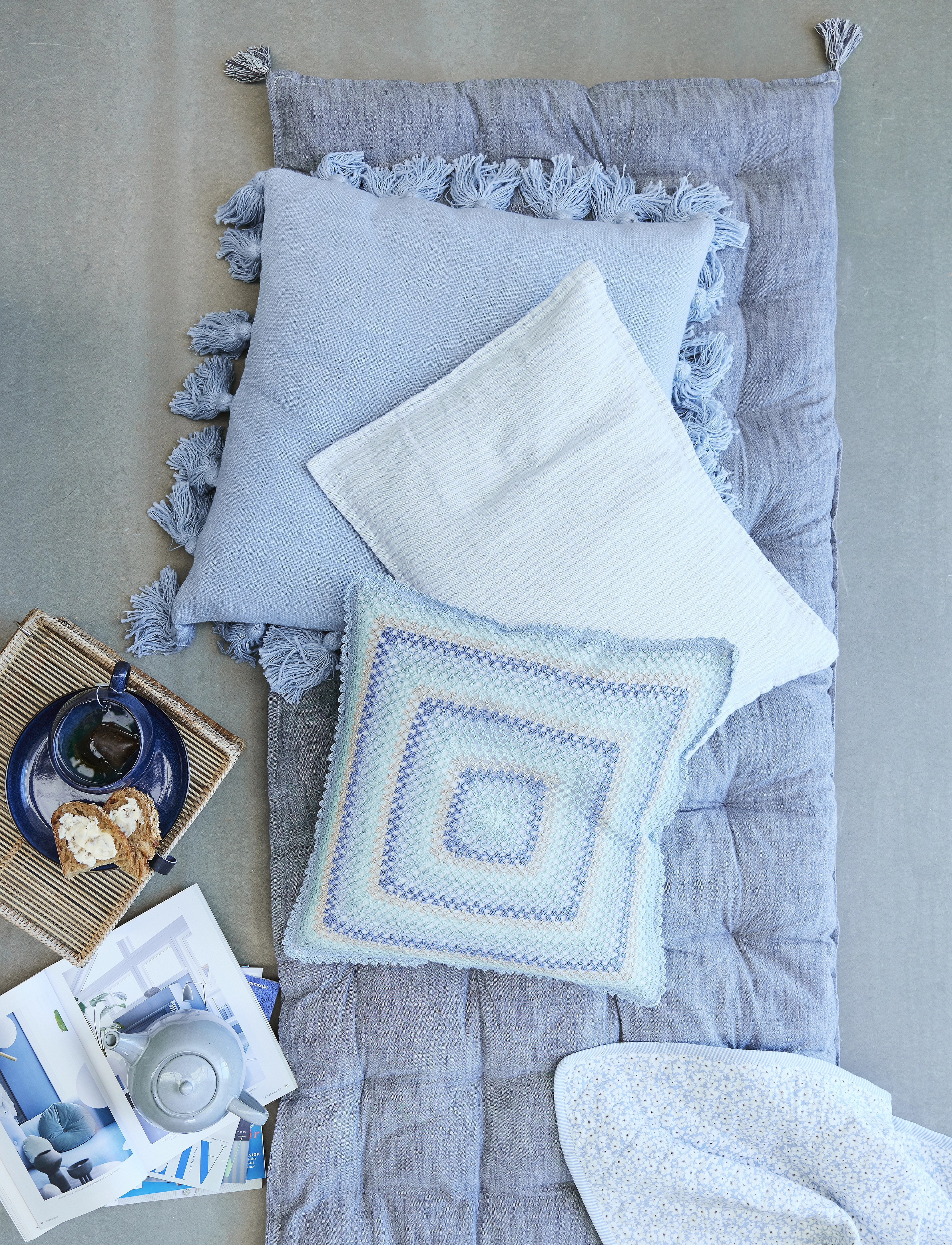 Lene Bjerre - Felima mattress - stolputer - linen - 2