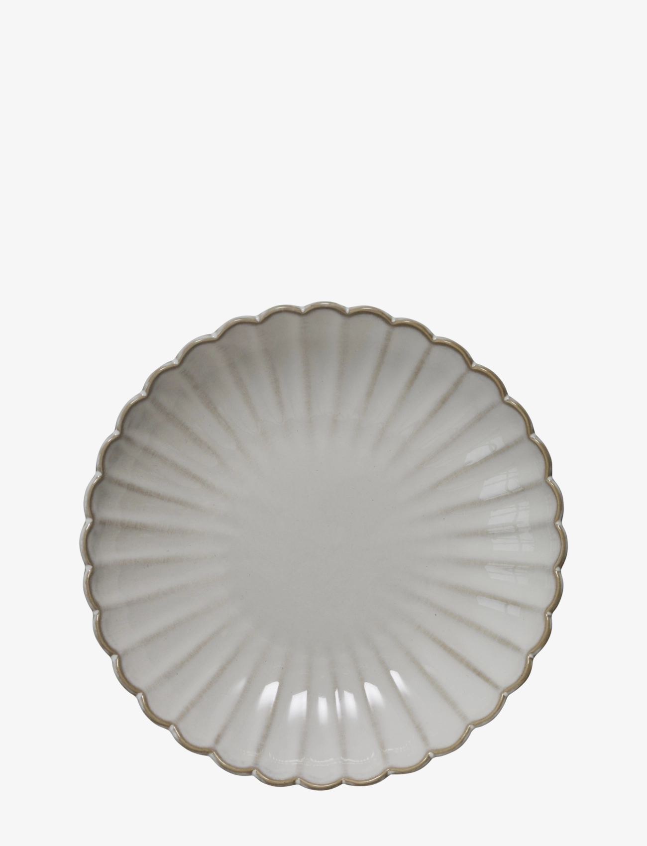 Lene Bjerre Camille Desserttallerken, Dinner Plade, Creme, Str: Ø 19 CM
