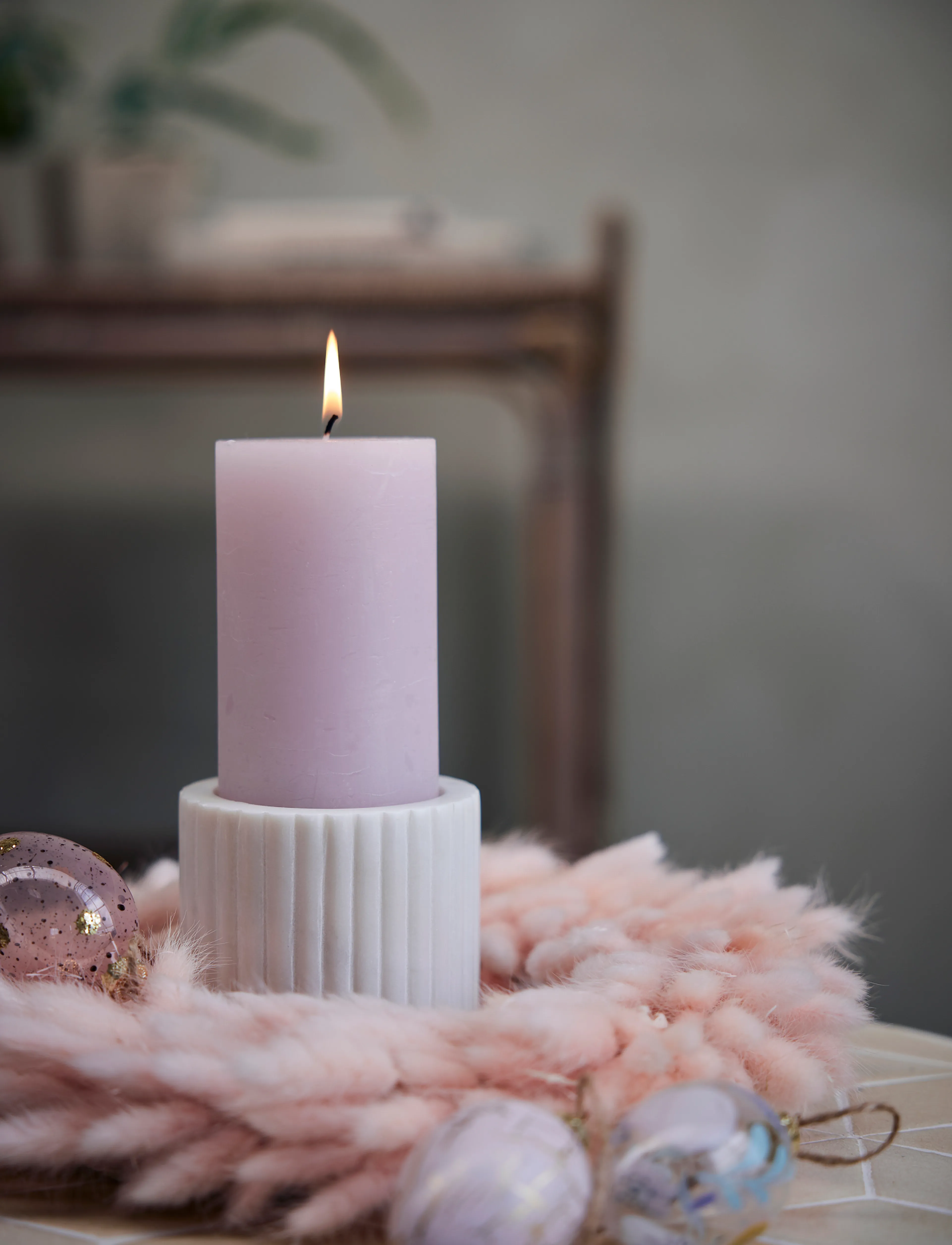 Lene Bjerre Eliana Candlestick 10X10X5 cm. White, 10X 5X 10 cm, White, Candle & Tealight Holders > Candle Holders, Unisex