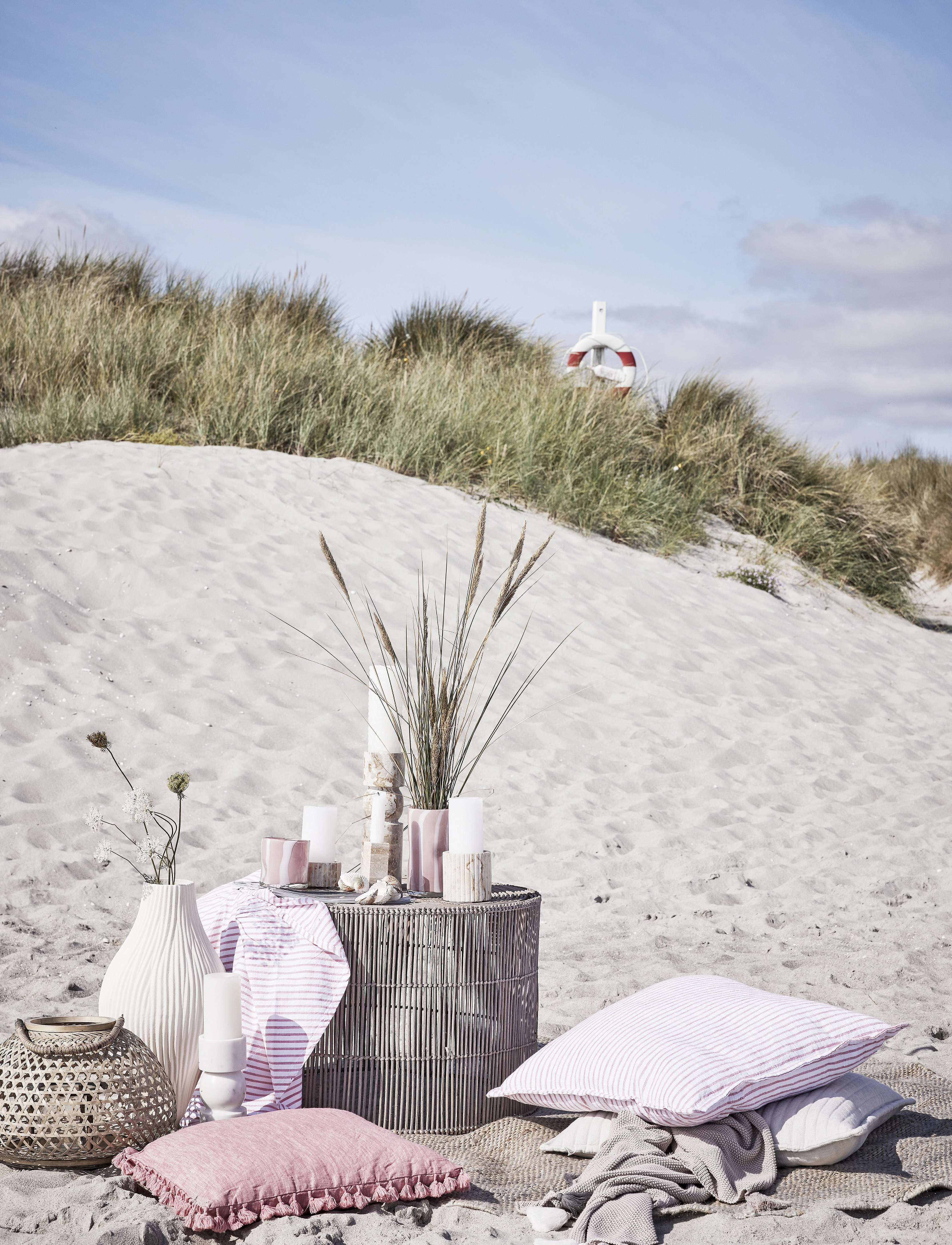 Lene Bjerre - Eliana candlestick - kerzenständer - linen - 1