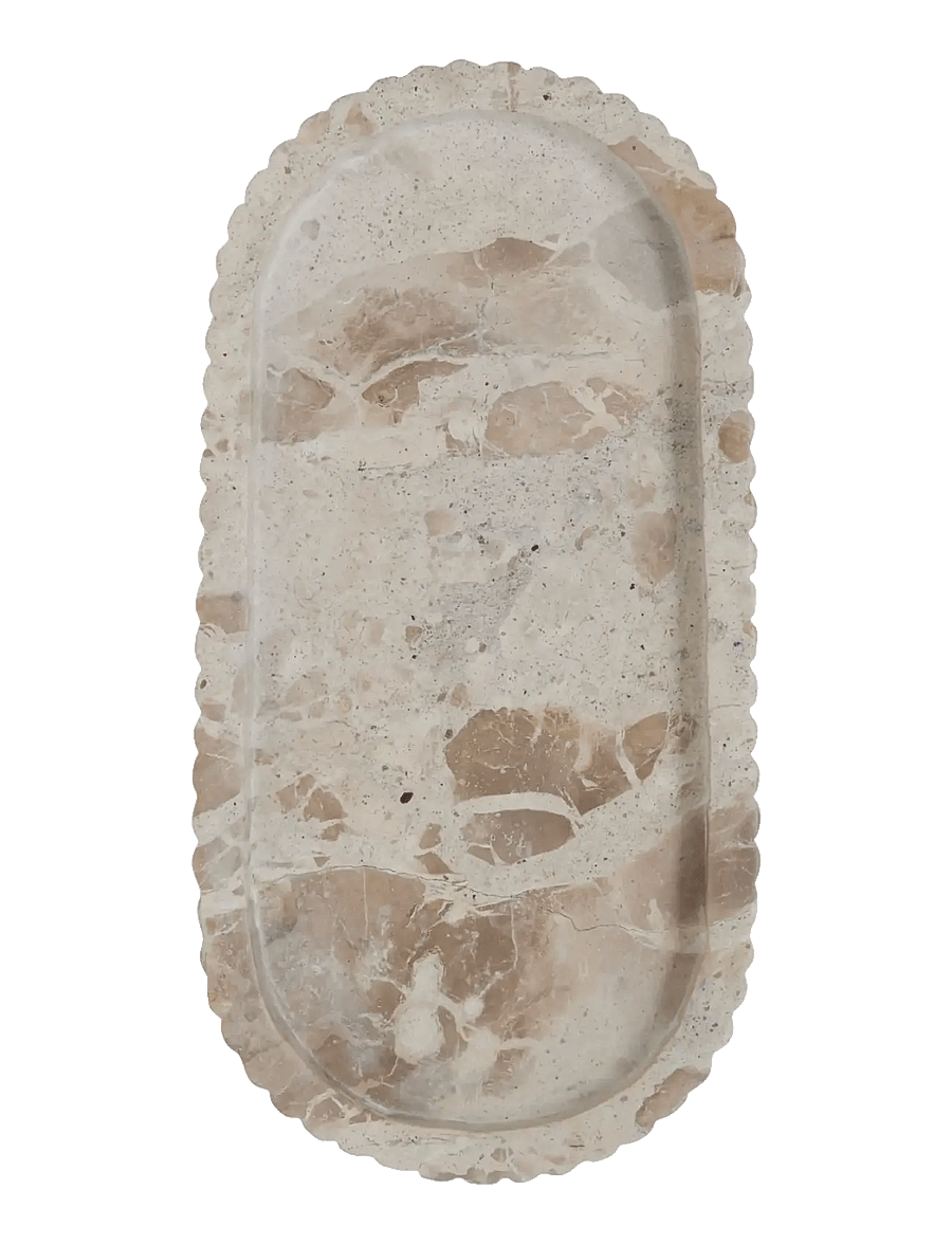 Lene Bjerre - Eliana tray 25x12.5x2.5 cm. Linen - tabletts - beige - 1