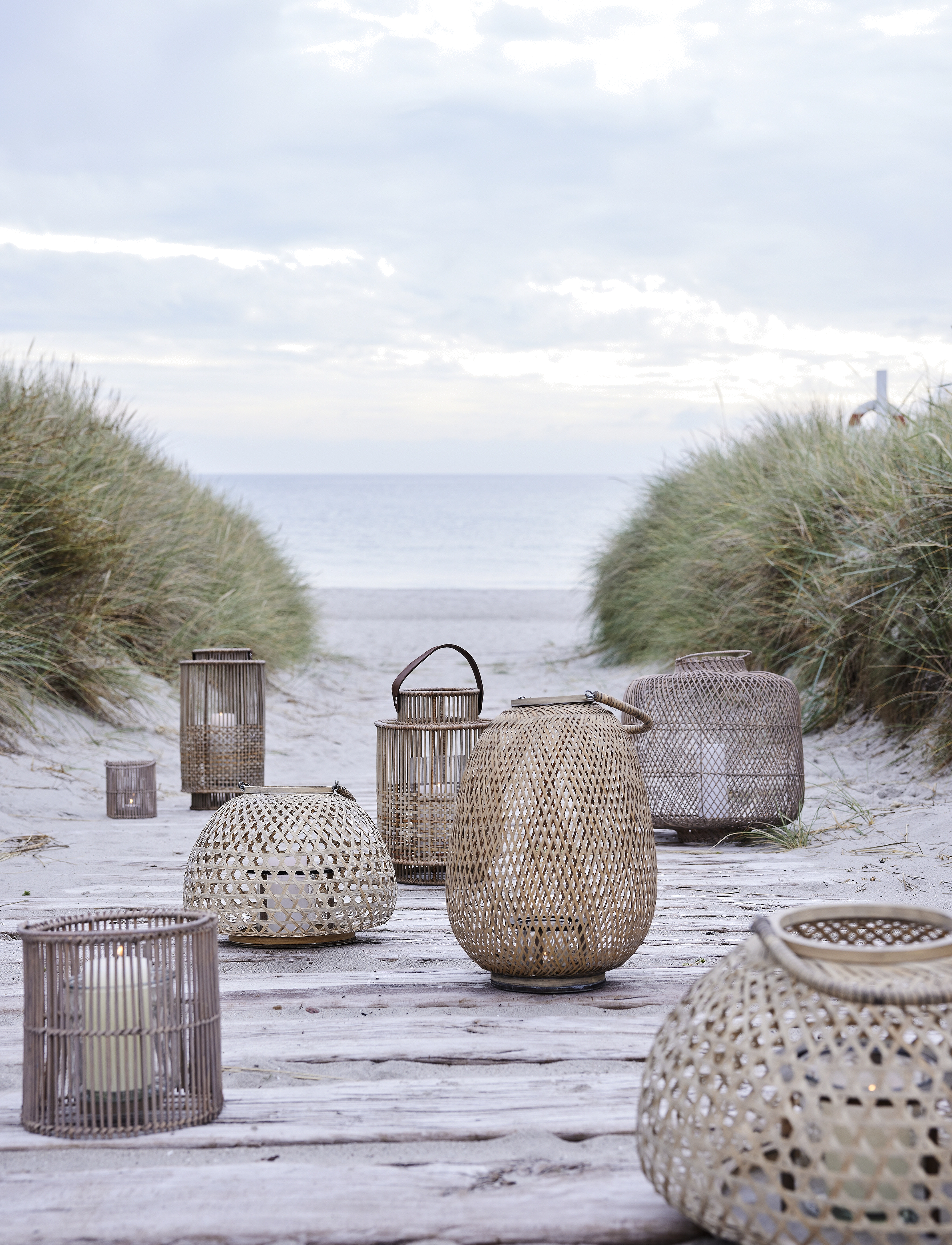 Lene Bjerre Noralle Lanterne, 27X27X51 cm, Candlesticks & Tealight Holders, Braun - Indoor Lanterns, Homeware